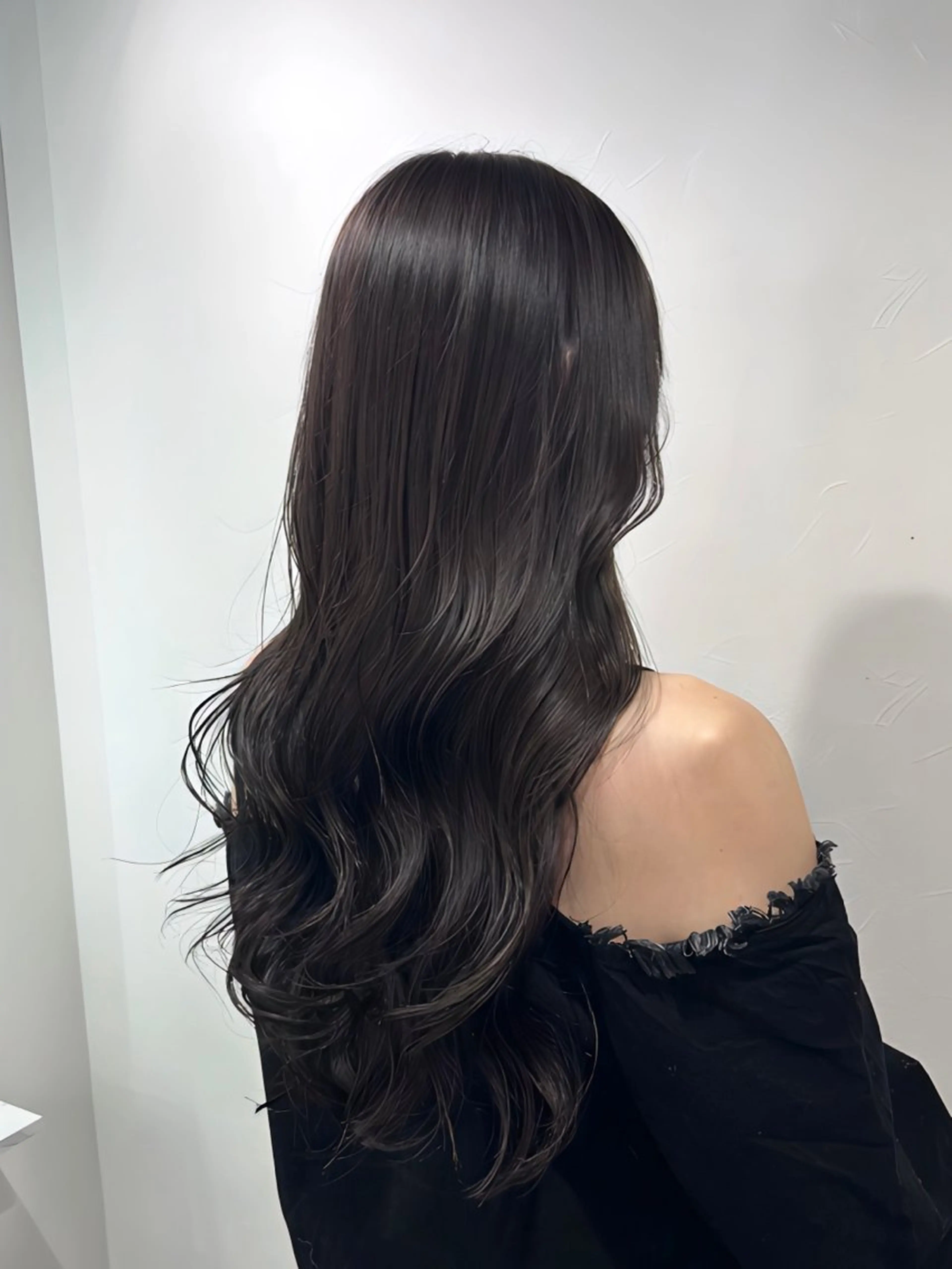 ロング カラー カット ヘアカラー トリートメント 韓国風レイヤー🗝要 暗透カラー📓吉祥寺のヘアスタイル