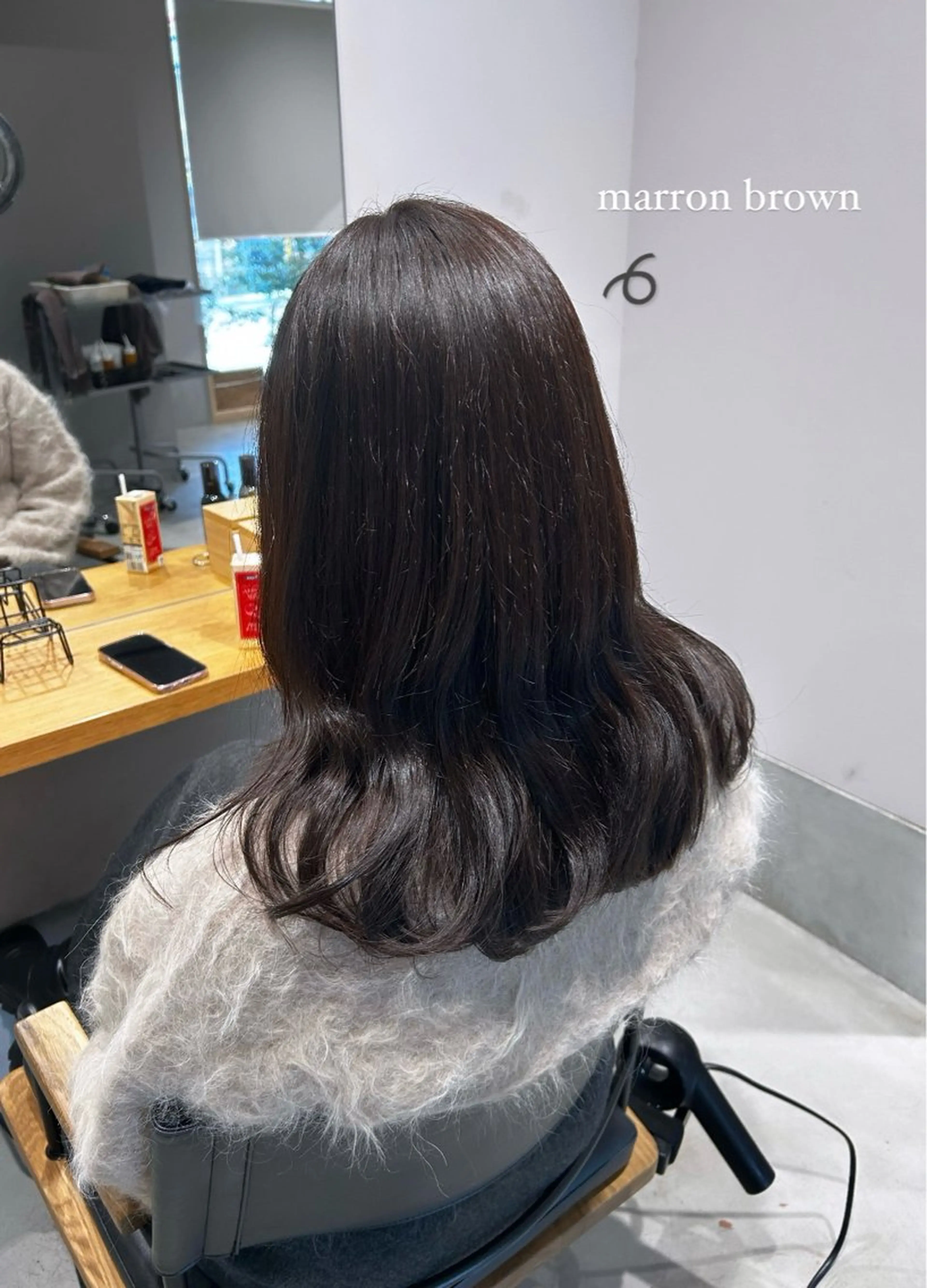 セミロング カラー ベージュカラー ブラウンカラー マロンブラウン MINX The pass所属・透明感ケアカラー/ レイヤー/ryokaのヘアスタイル