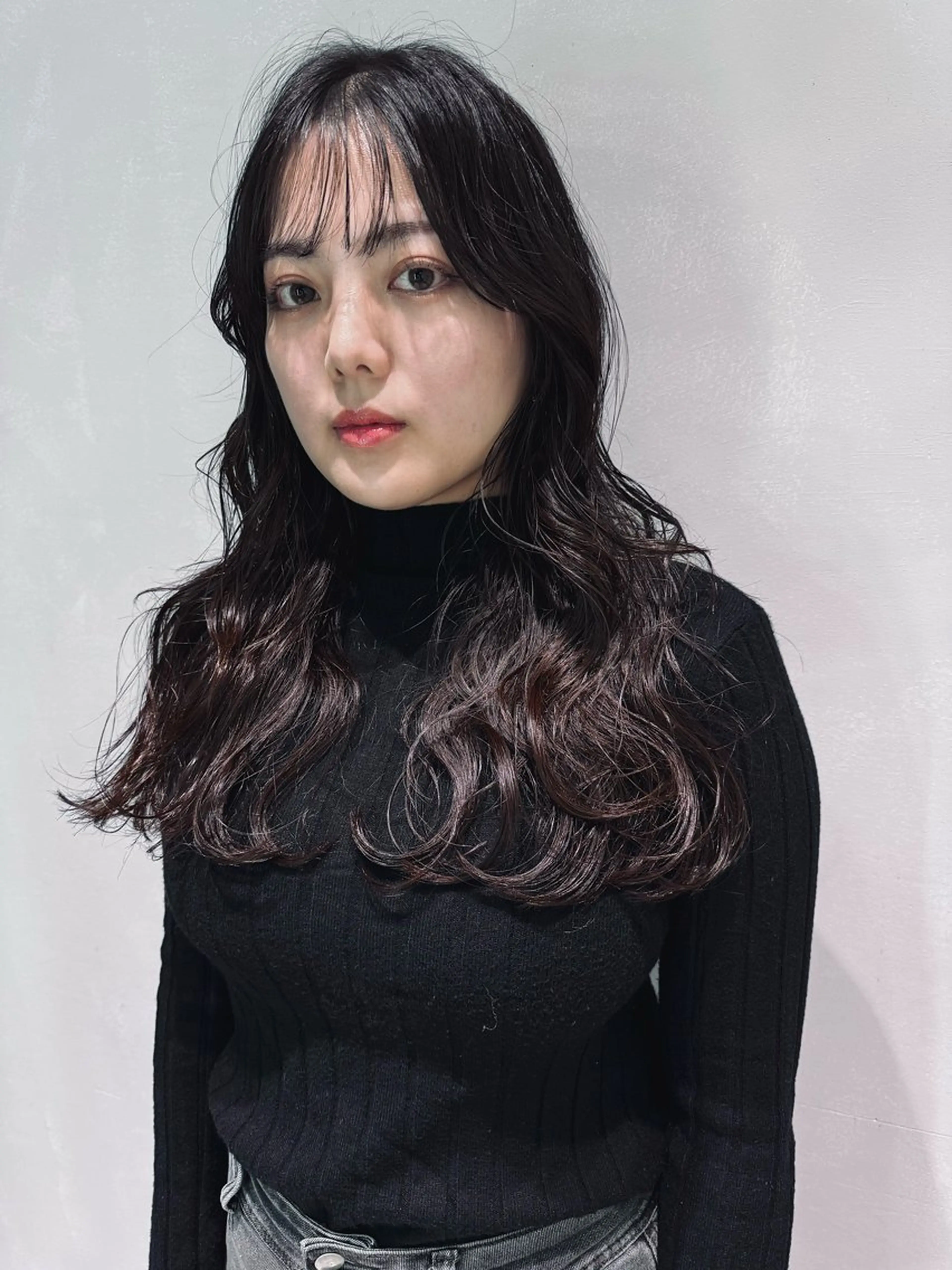 ロング 似合わせパーマ 癖毛カットのヘアスタイル