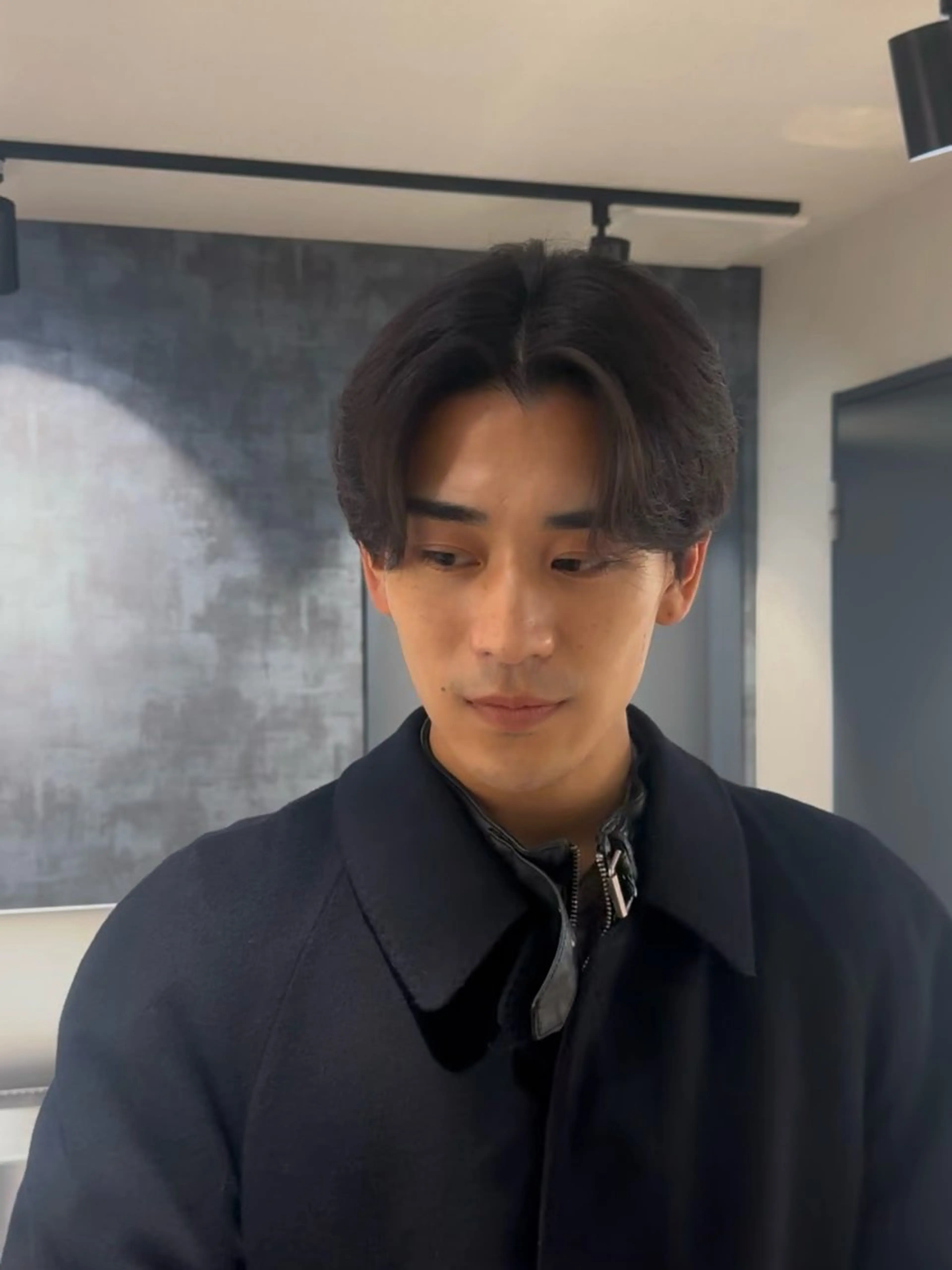 ミディアム パーマ メンズ センターパート 💈センターパート 特化💈山本雄太のヘアスタイル