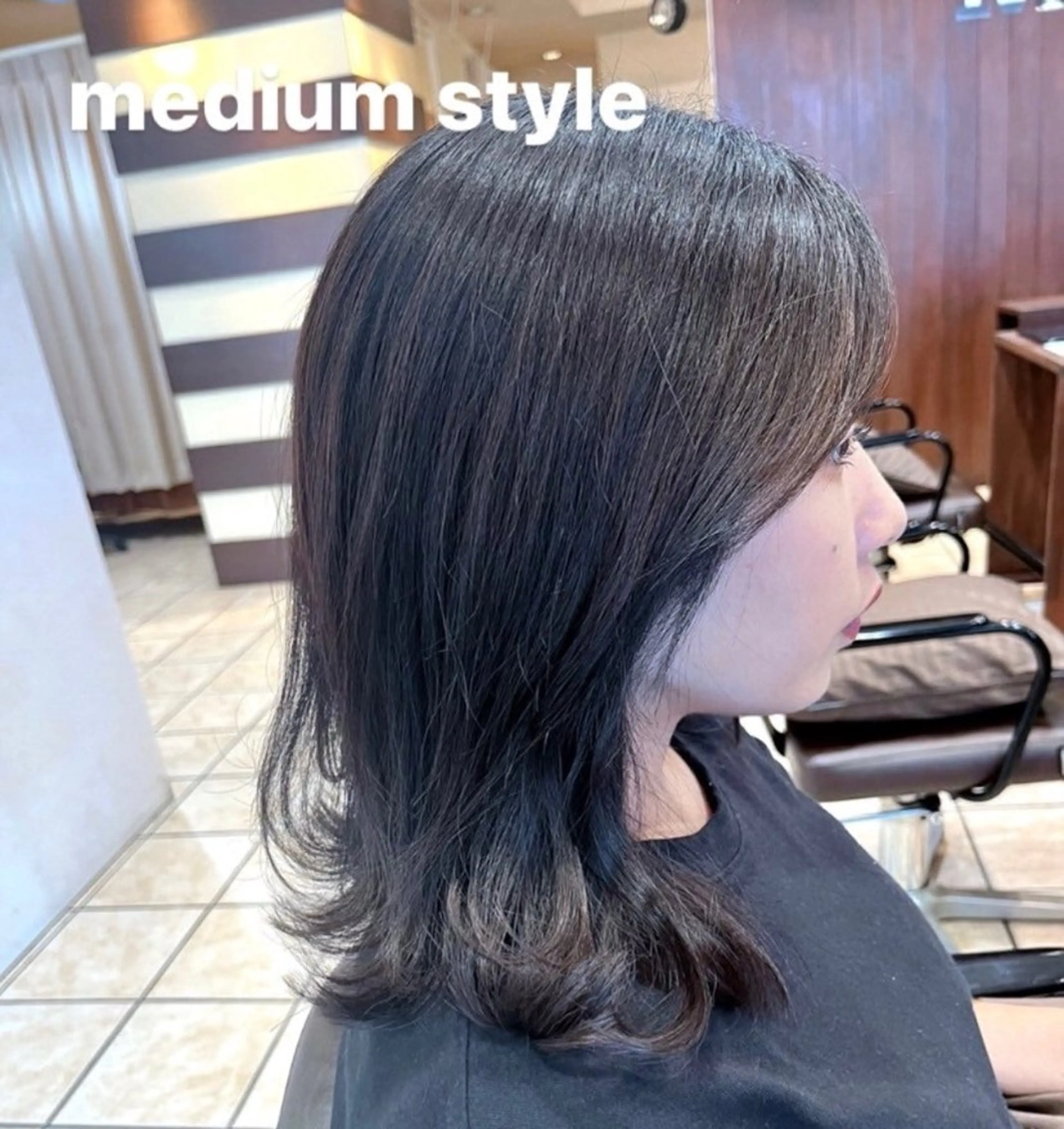 ミディアム 美髪改善・ 透明感カラー茉央のヘアスタイル