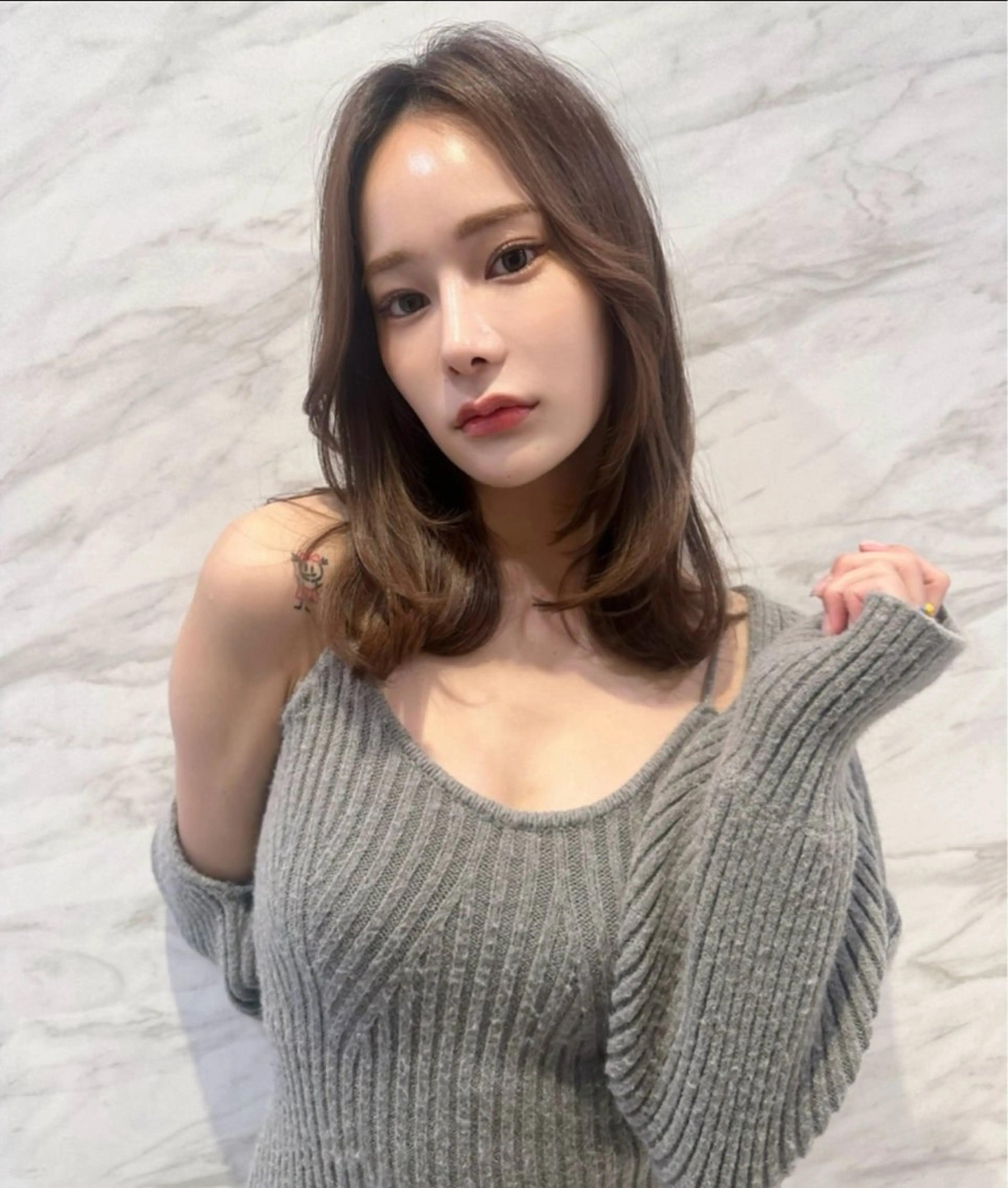 セミロング 銀座/韓国レイヤー髪 質改善/RYUのヘアスタイル
