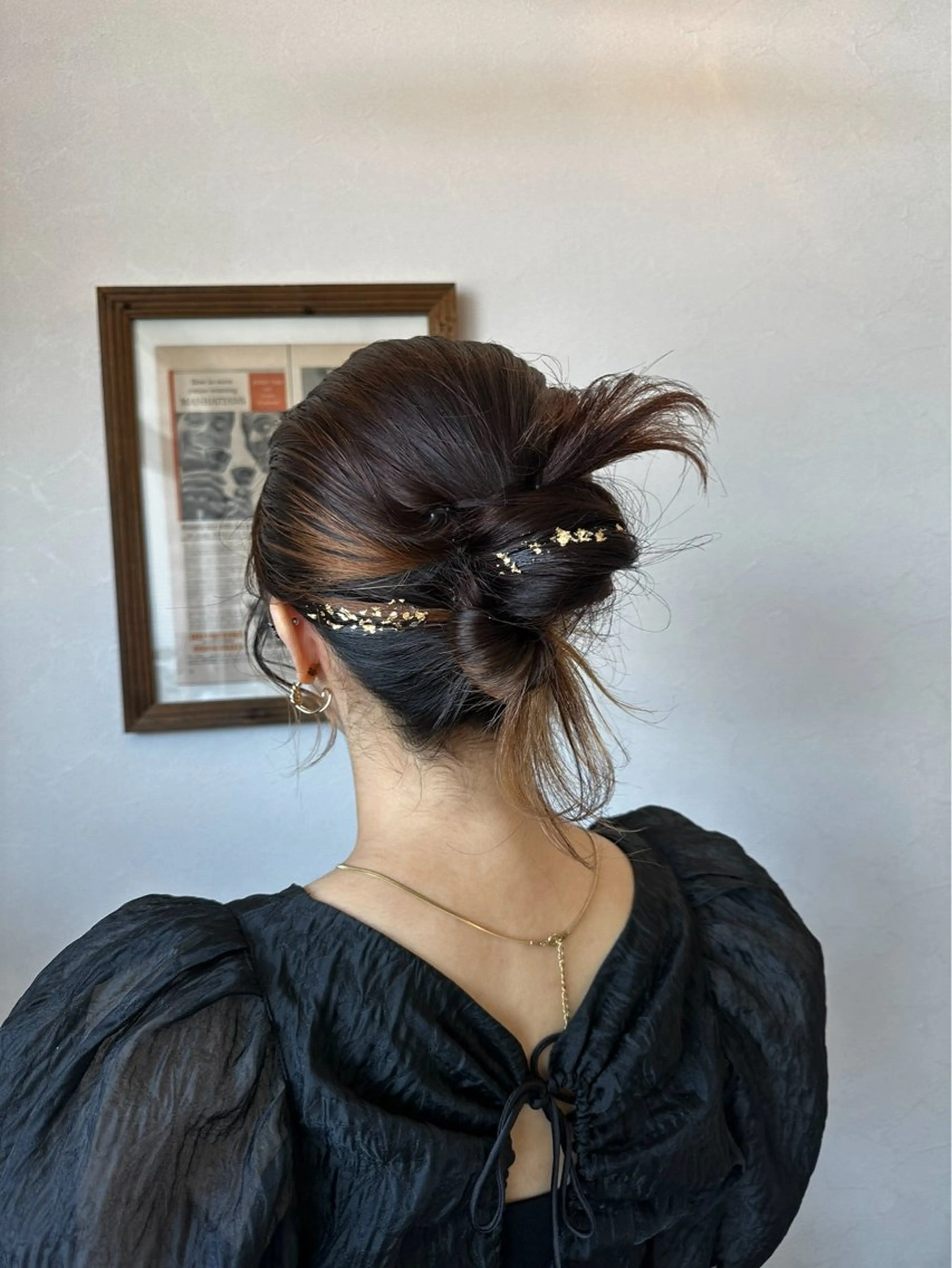 セミロング ヘアアレンジ GENE CUTCLUB所属・岩村 夏姫のヘアスタイル