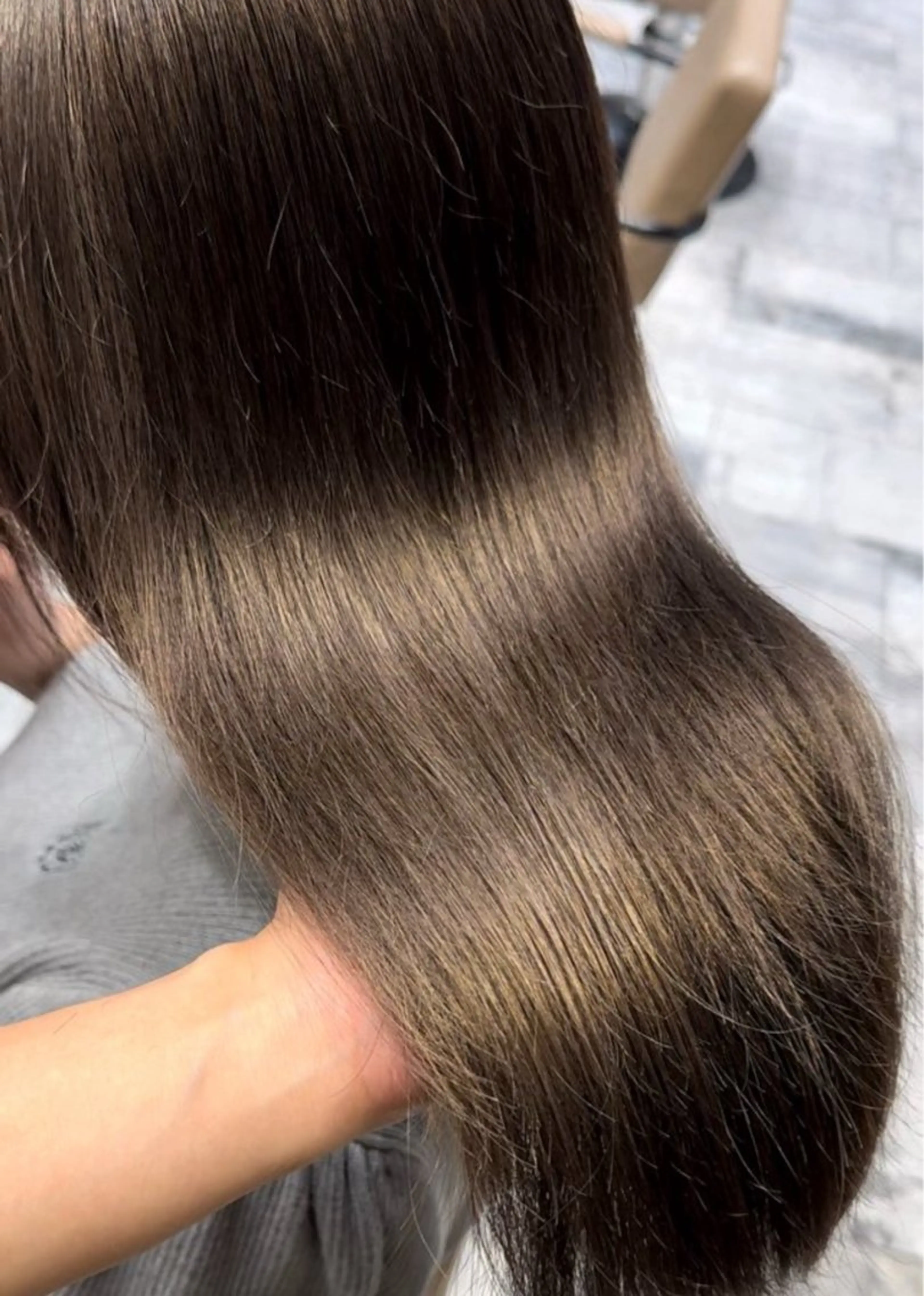 セミロング カラー セミロングパーマ ベージュカラー ブリーチ ブラウンカラー ブラウンベージュ ヘアカラー トリートメント 新宿透明感カラー 髪質改善/吉川怜奈のヘアスタイル