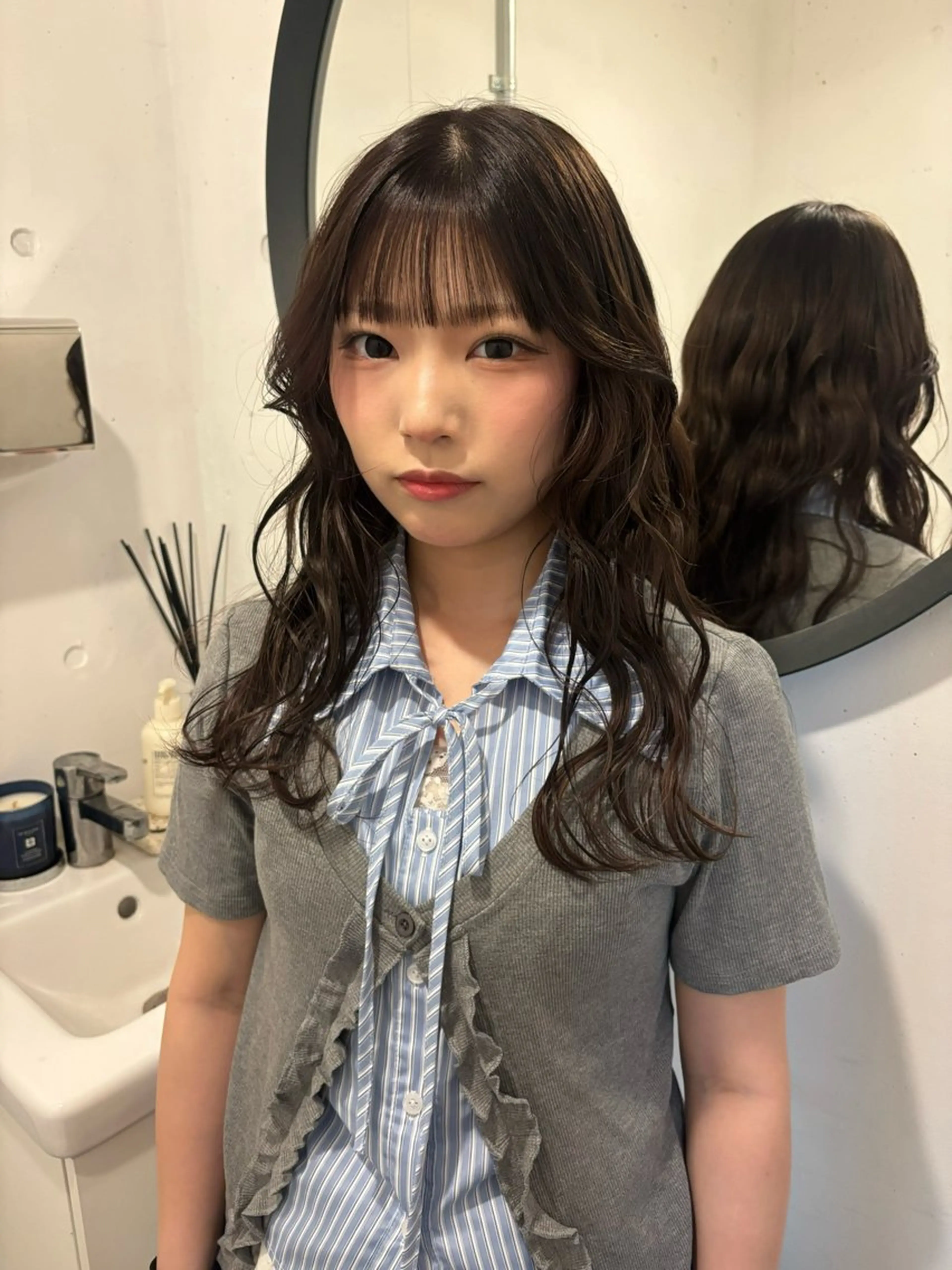 セミロング カラー ヘアカラー ✩似合わせパーマ /レイヤー✩momoのヘアスタイル