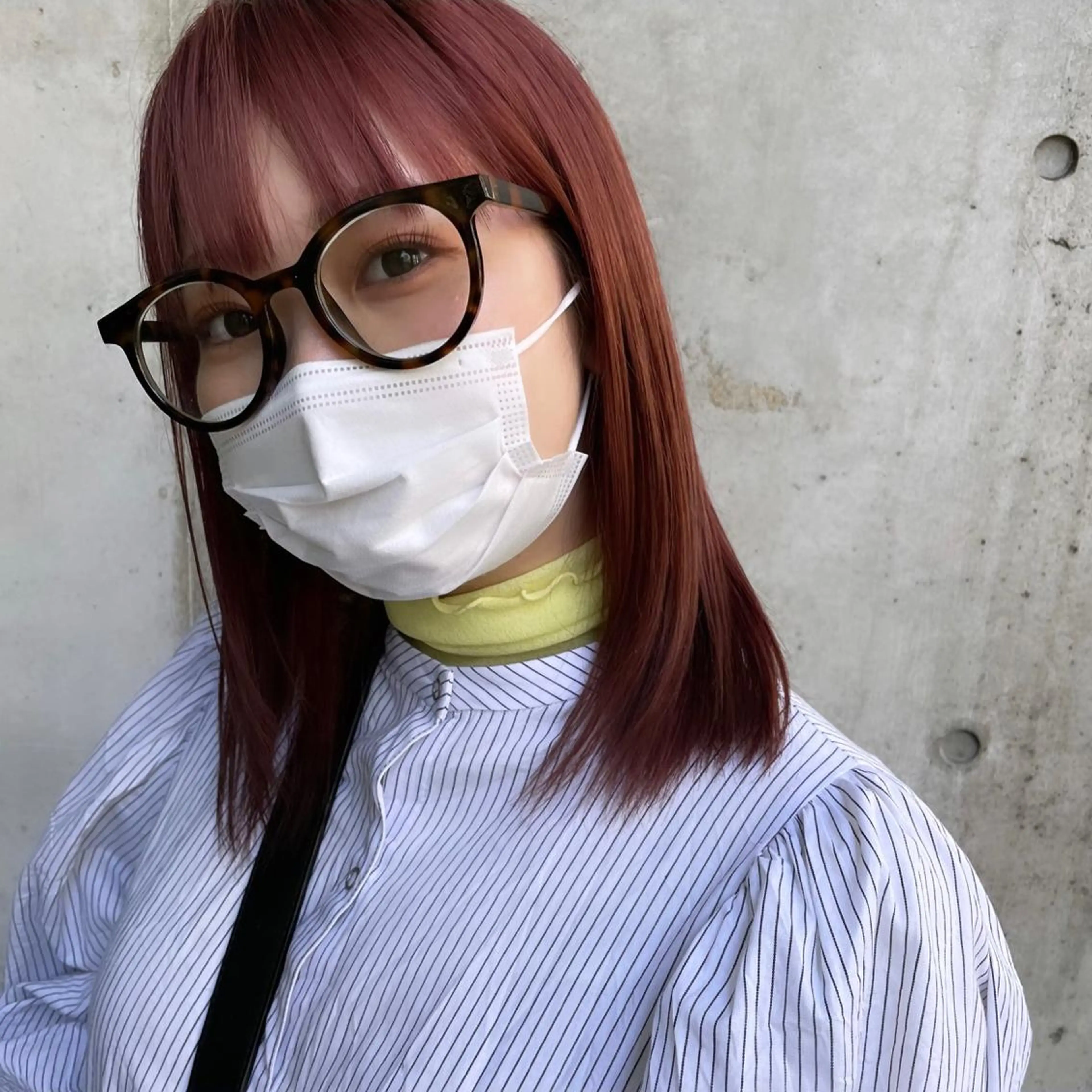 ミディアム カラー 濱本 新奈 / 髪質改善パーマのヘアスタイル