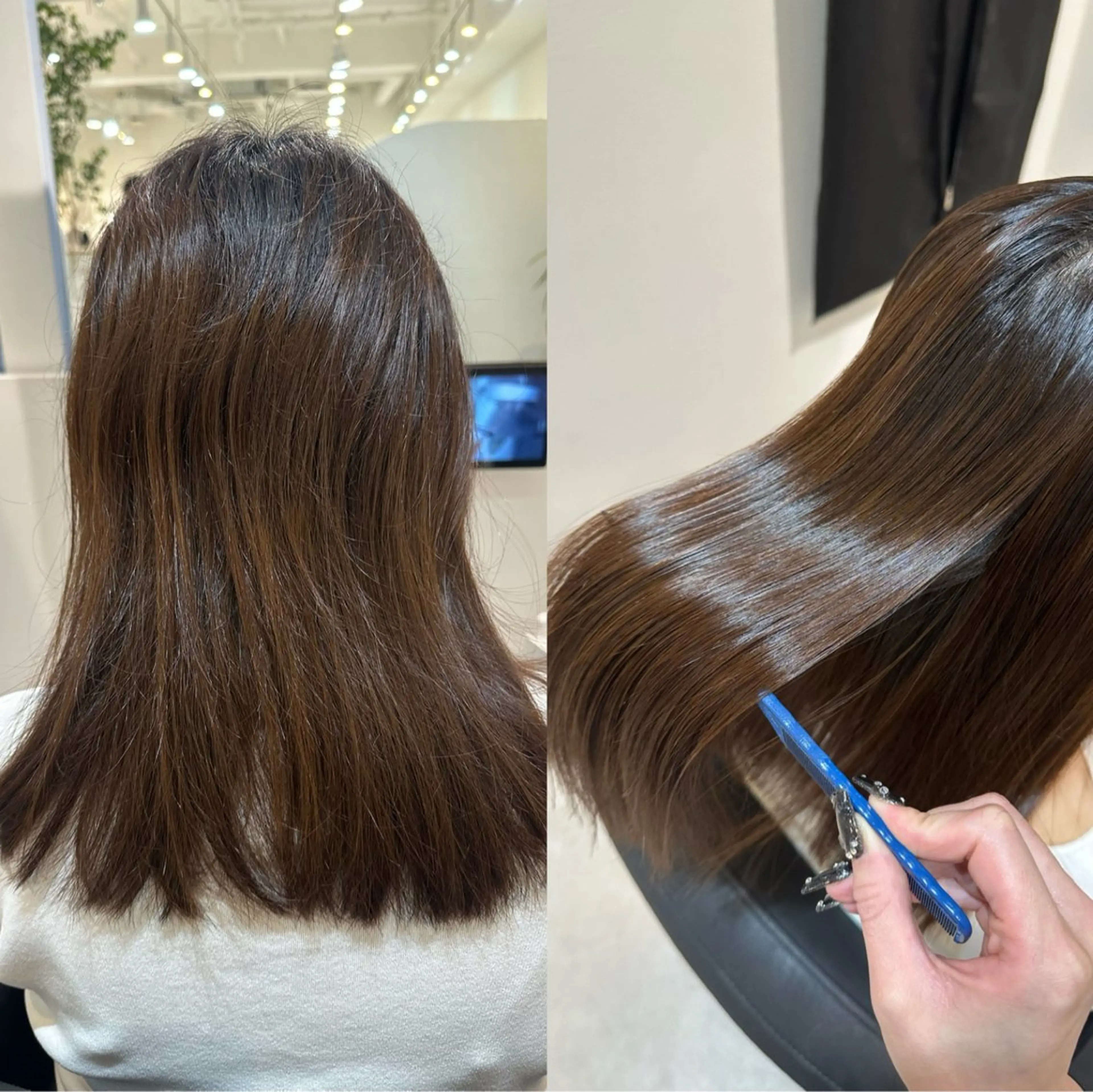 ミディアム 縮毛矯正 髪質改善店🪄.⋆⟡ SAKIのヘアスタイル