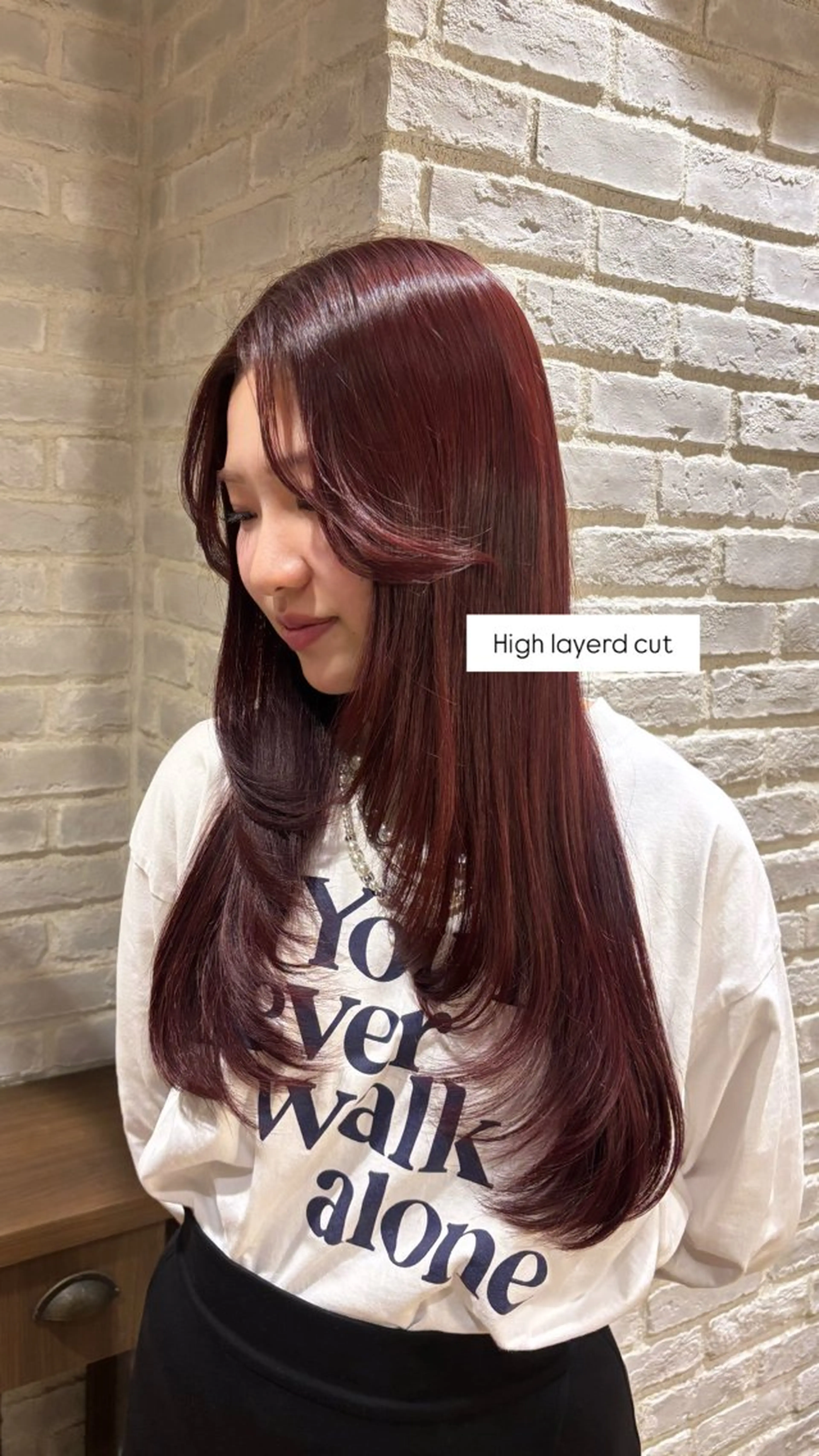 ロング ハイレイヤー 韓国風ヘア レイヤーカット カット ヘアカラー トリートメント ~RADnoel~ KARENのヘアスタイル