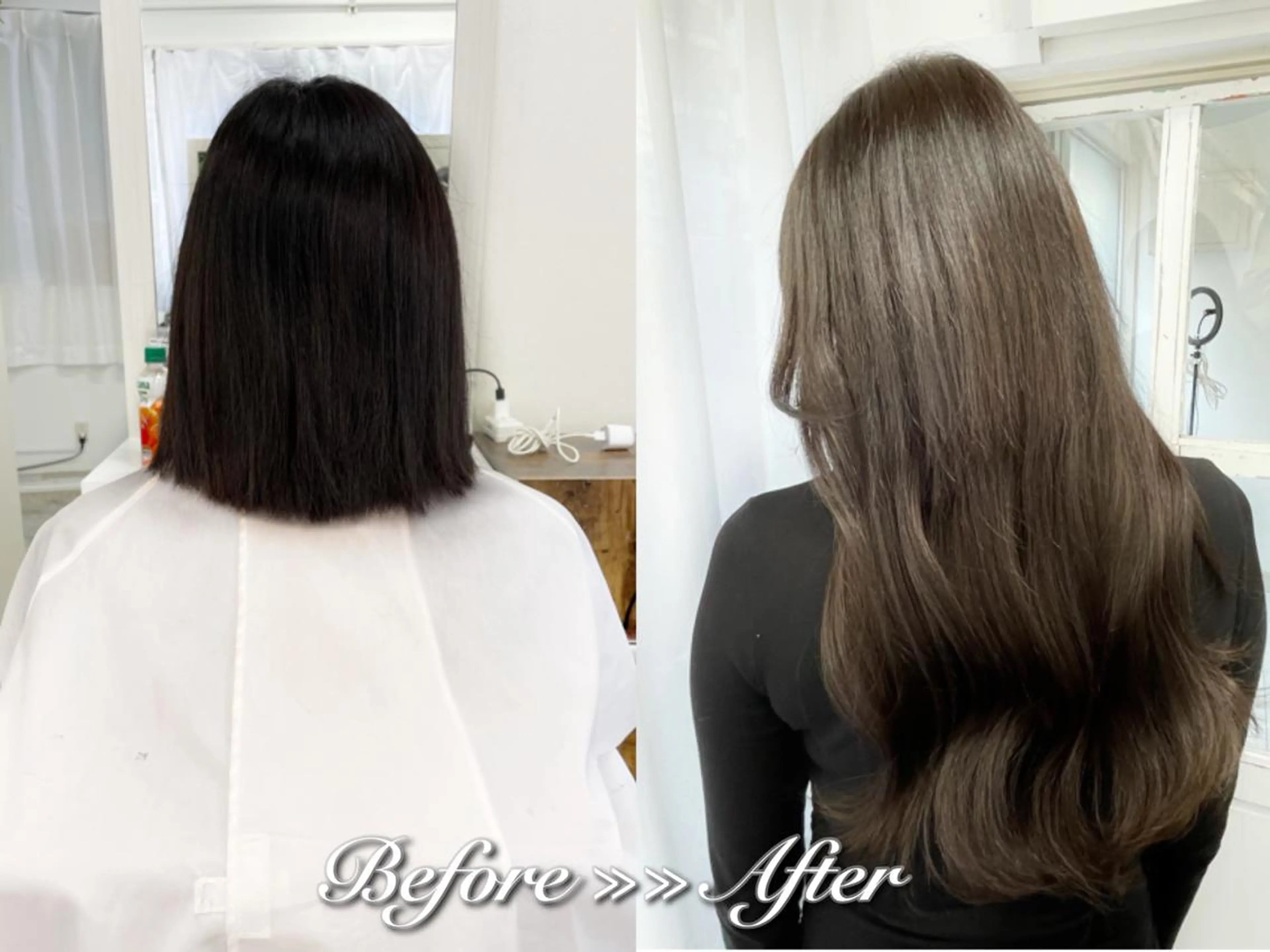 ロング カラー カット ヘアカラー エクステ ヘアセット 韓国ヘア🤍髪質改善 🇰🇷AKANEのヘアスタイル