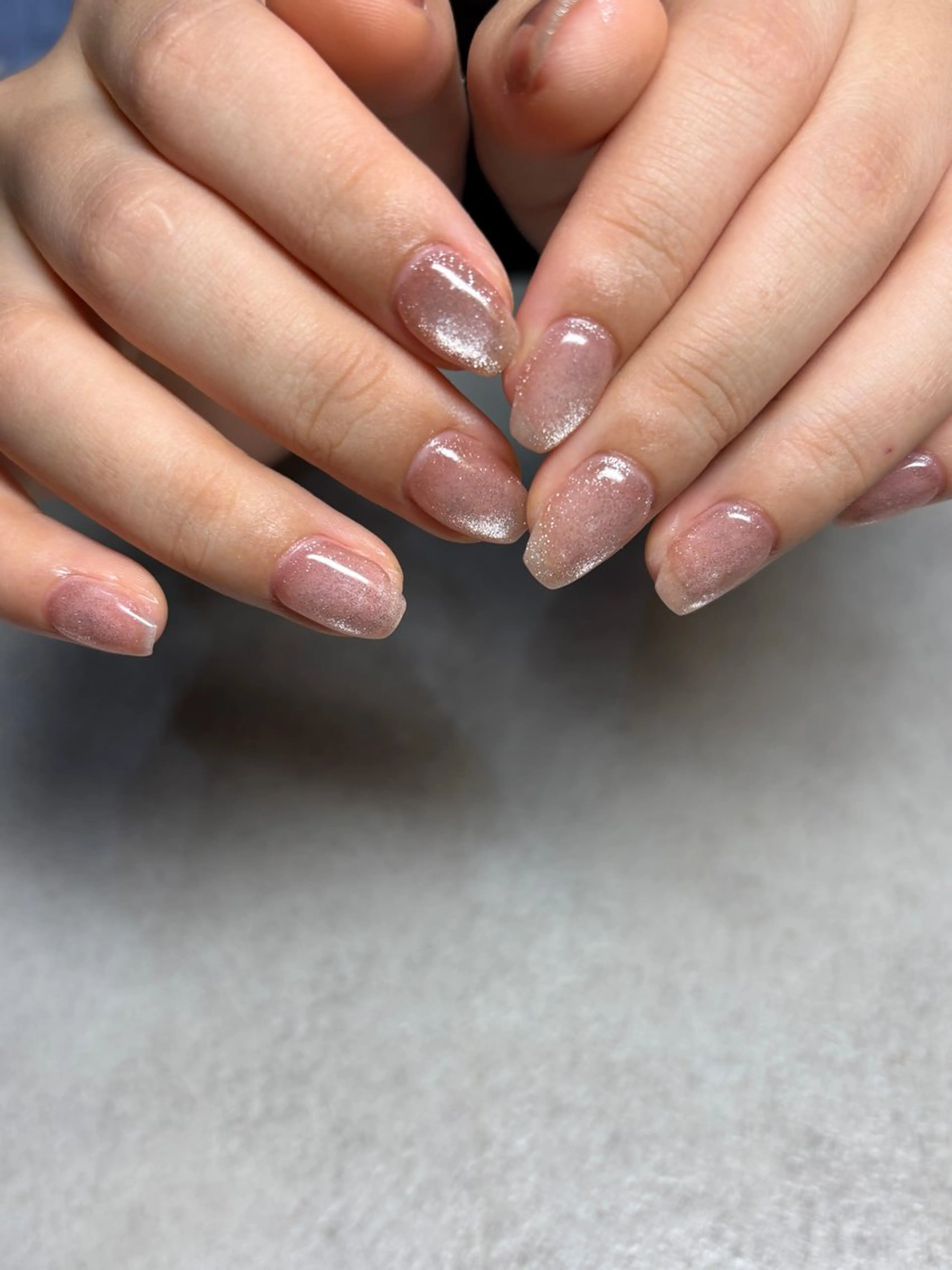ネイル キラキラネイル ラメ(グリッター) マグネットネイル オフィスネイル ピンク フットネイル acs.n所属・ネイル，耳つぼ 風間すみれのその他イメージ