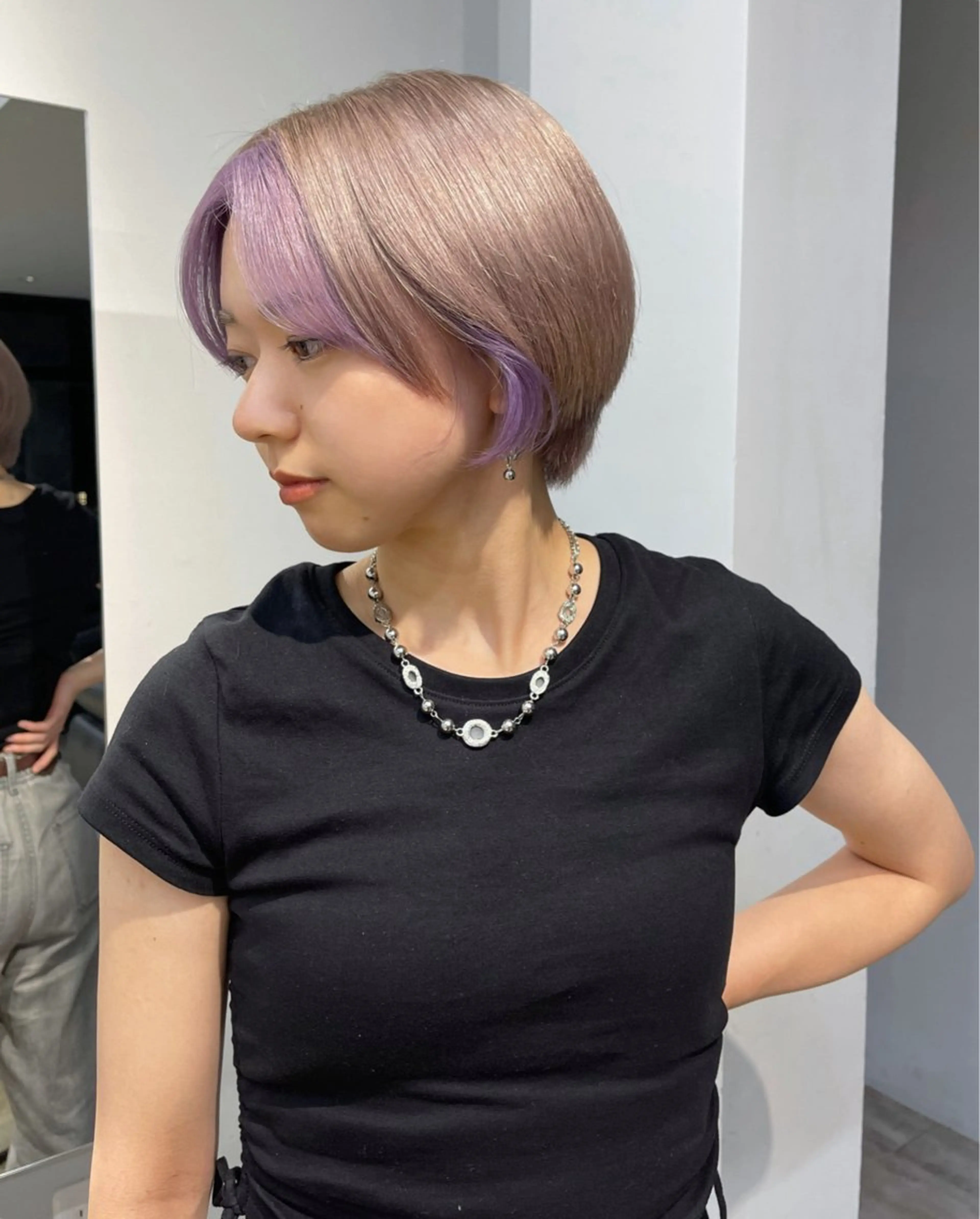 ブリーチ + デザインカラー + X treatment🐋 【U24】の写真