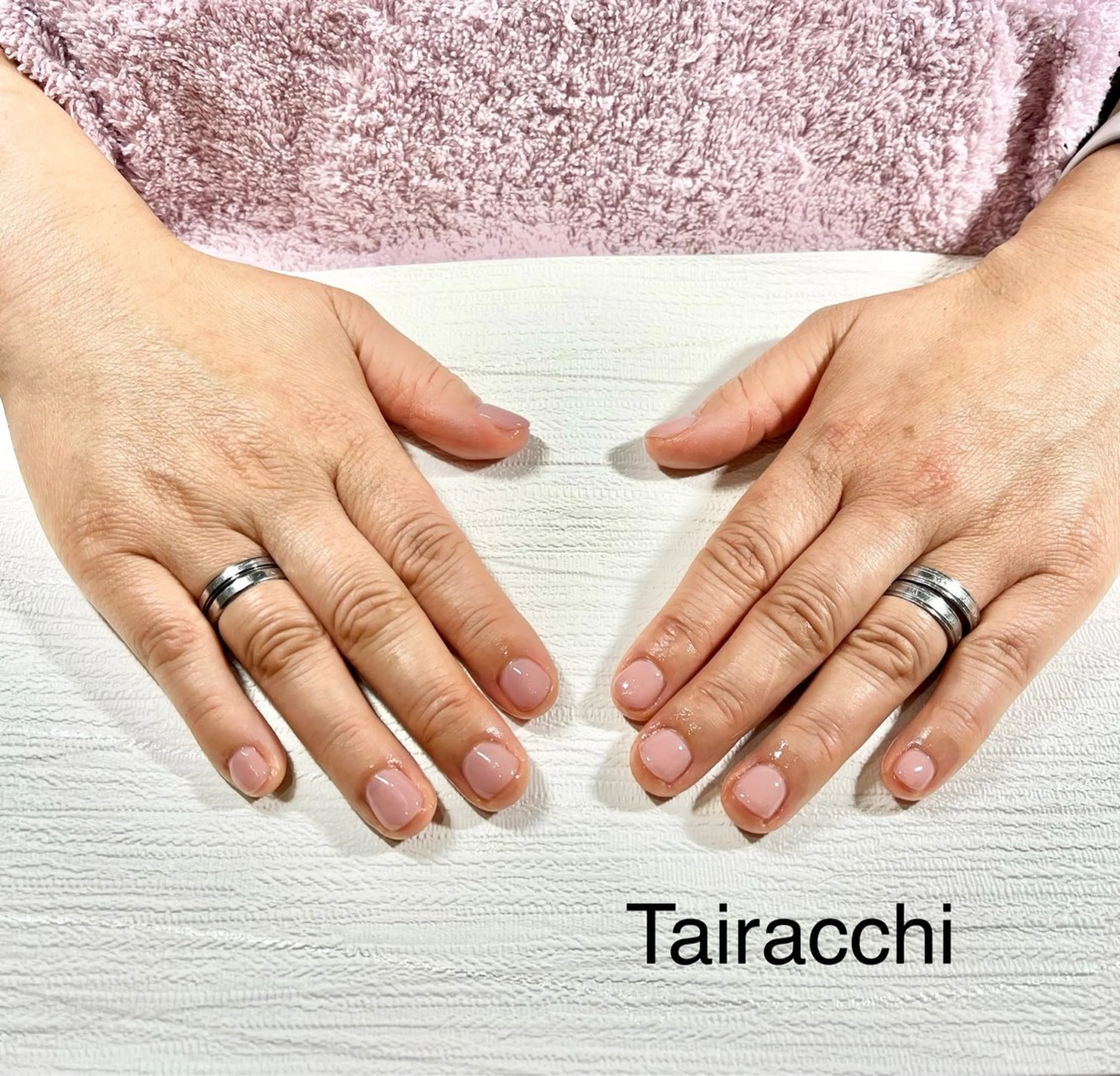 ネイル ラメ(グリッター) ピンク ショートネイル ハンドネイル Tairacchi ﾀｲﾗｯﾁのエステ・リラクイメージ