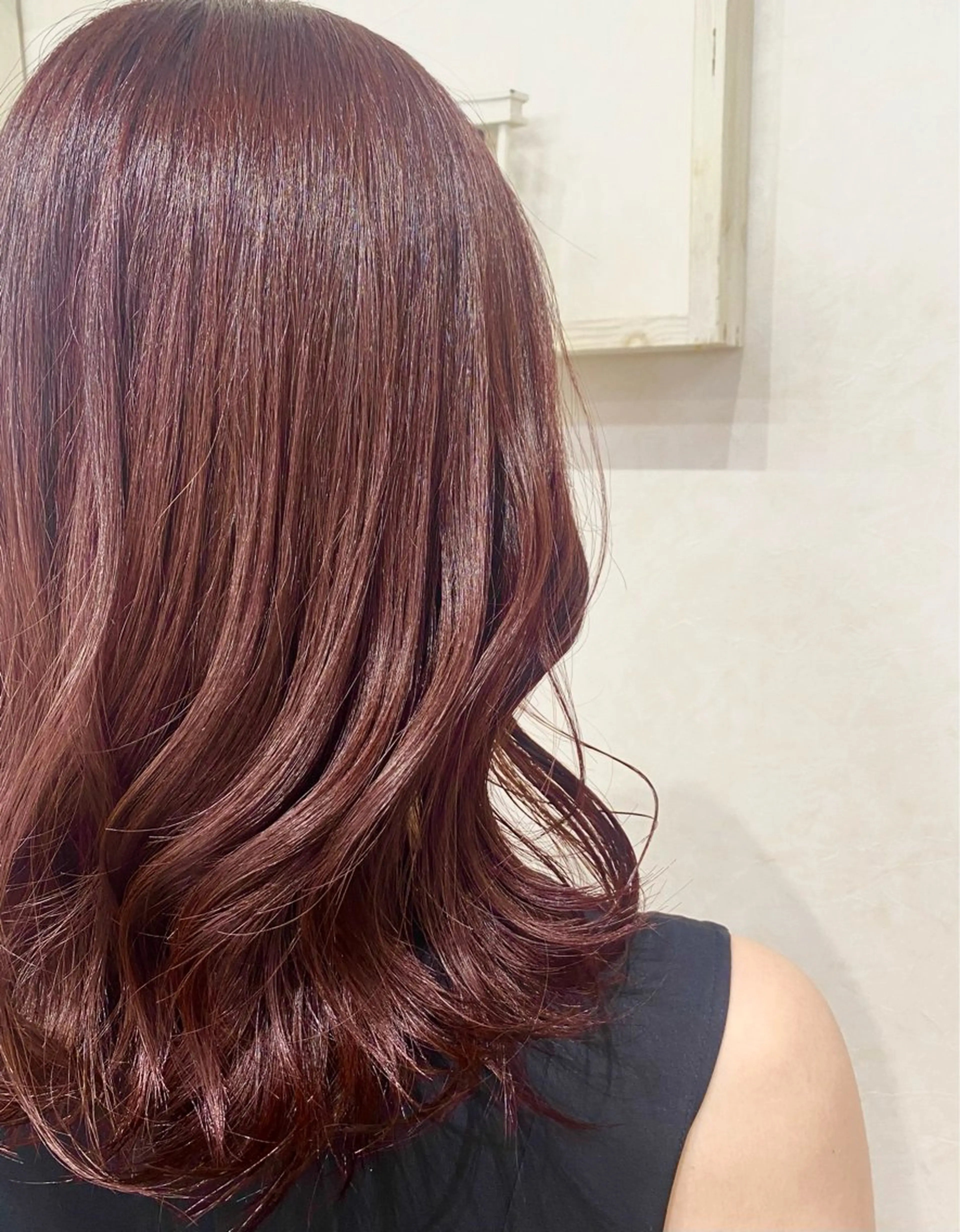 ミディアム カラー ブリーチ ブラウンカラー ダブルカラー イルミナカラー オリーブカラー カット ヘアカラー トリートメント N°+aero 😊れいか😊のヘアスタイル