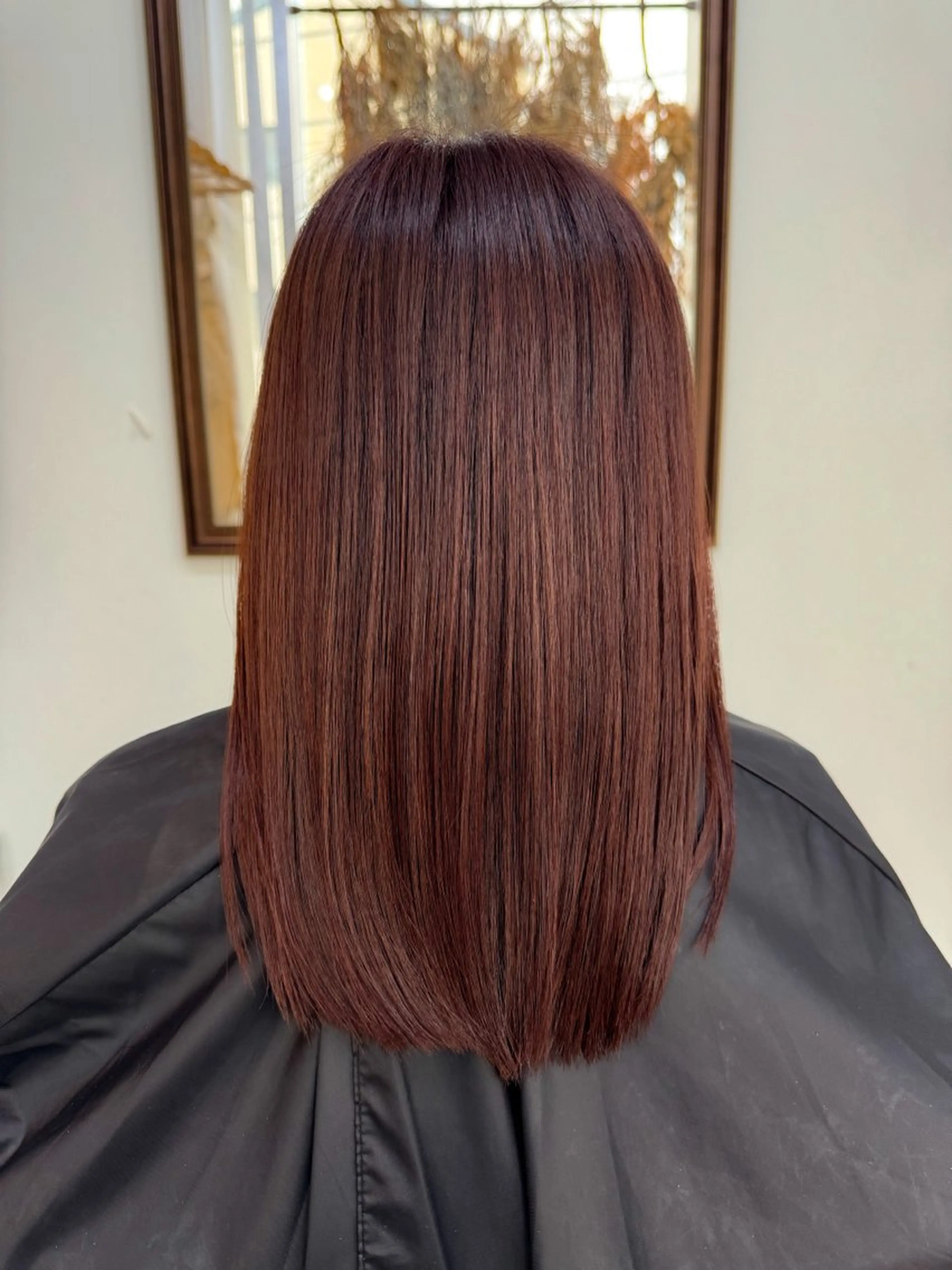 ミディアム カラー ブラウンカラー ピンクカラー ピンクブラウン 縮毛矯正 トリートメント ヘアカラー トリートメント 椎葉 祐也のヘアスタイル