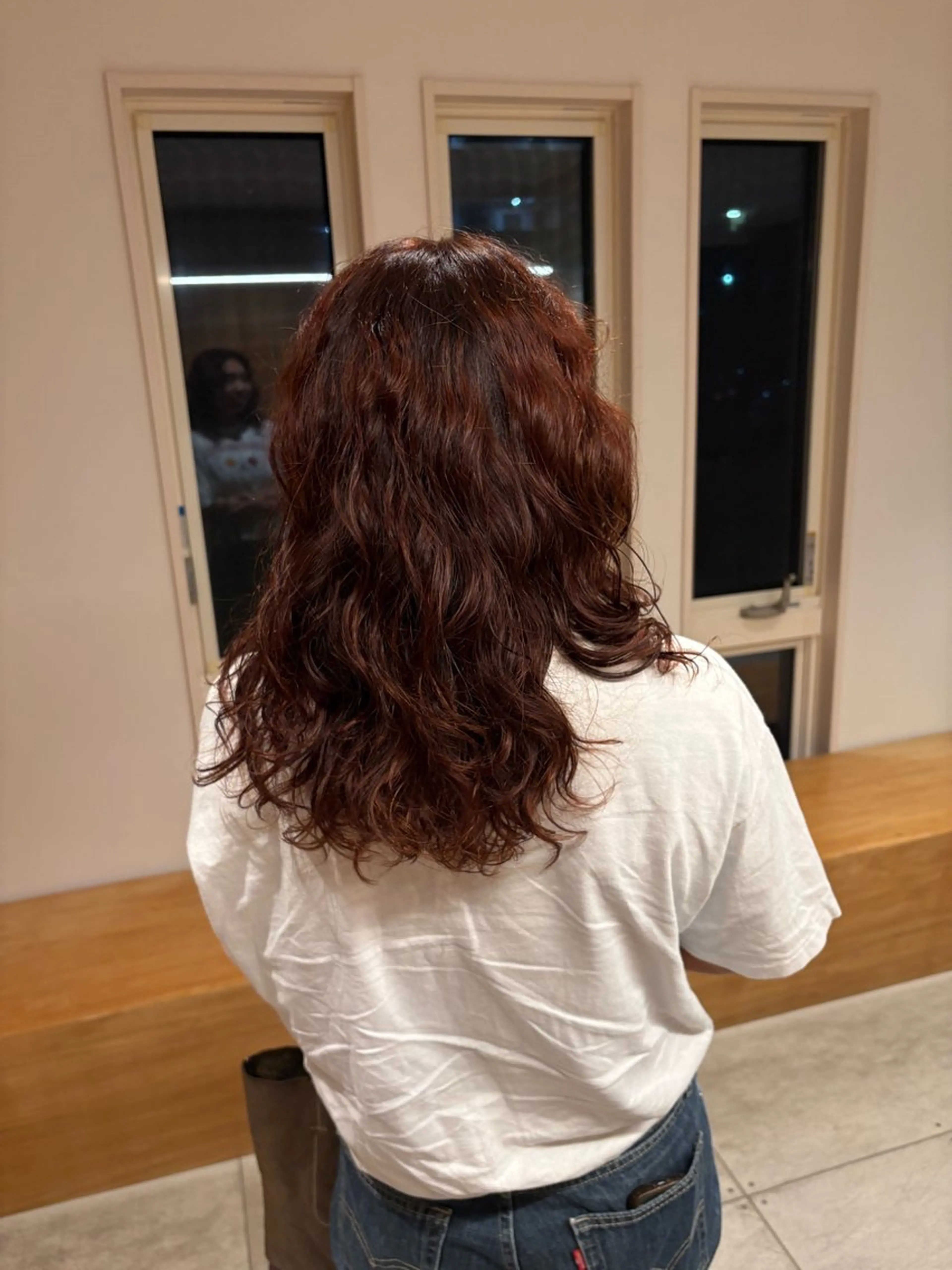 ミディアム カラー オレンジ LINOA志賀亜優美 /モデル募集中のヘアスタイル