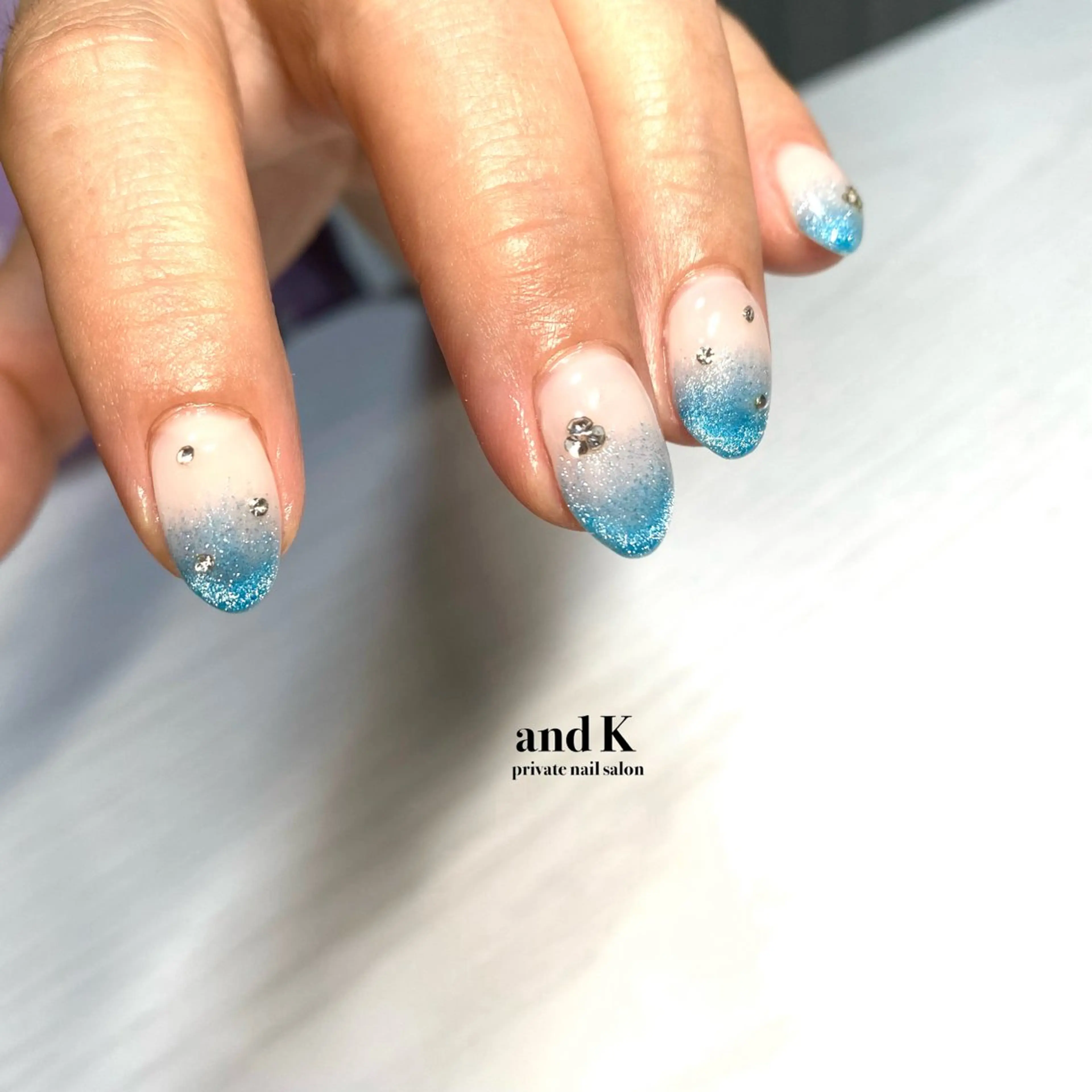 ネイル グラデーション マグネットネイル ハンドネイル andK nail salonのネイルデザイン