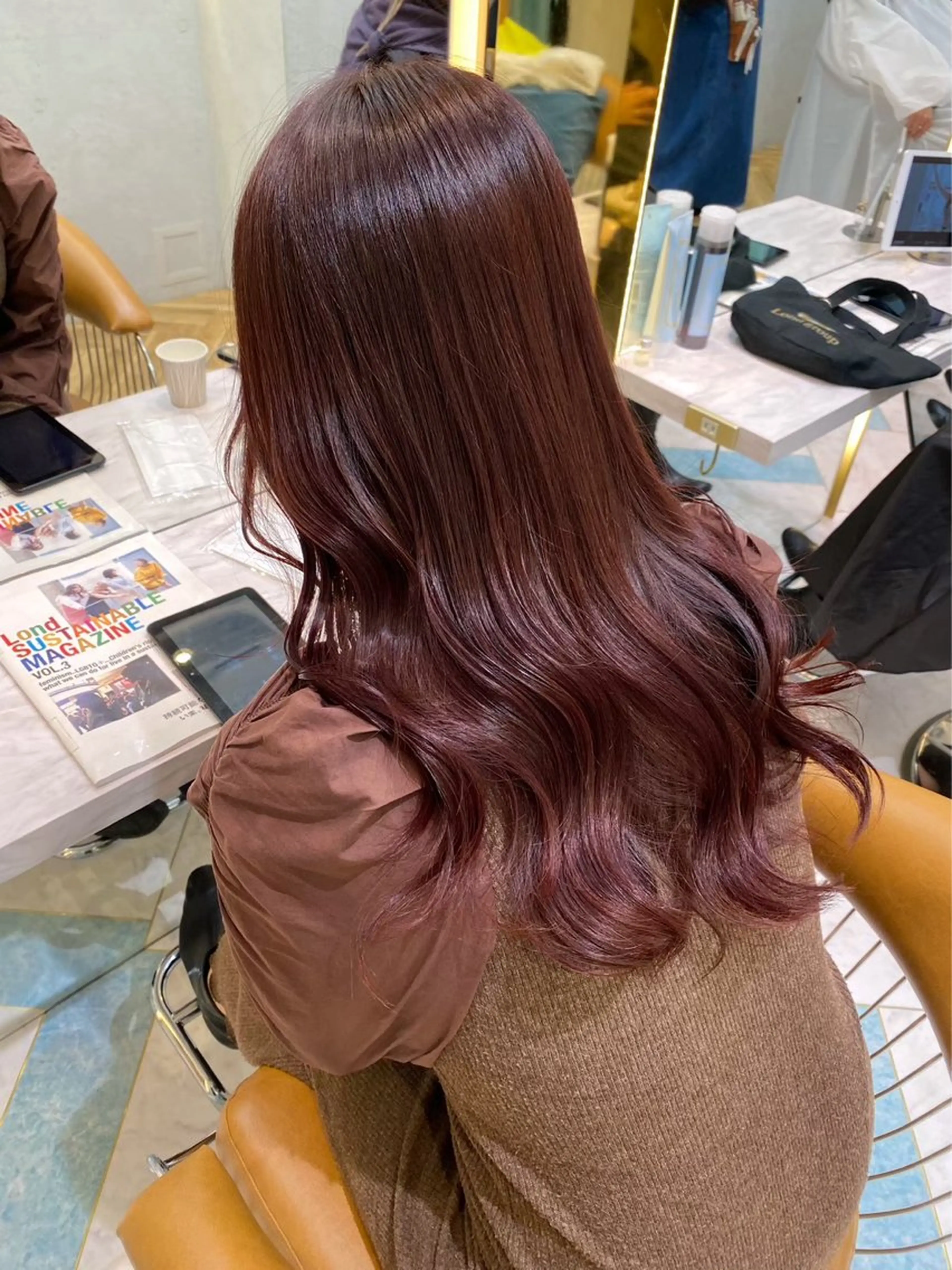ロング カラー 縮毛矯正 カラー🥀/縮毛矯正 ✨️✨️🐼シン🐾のヘアスタイル