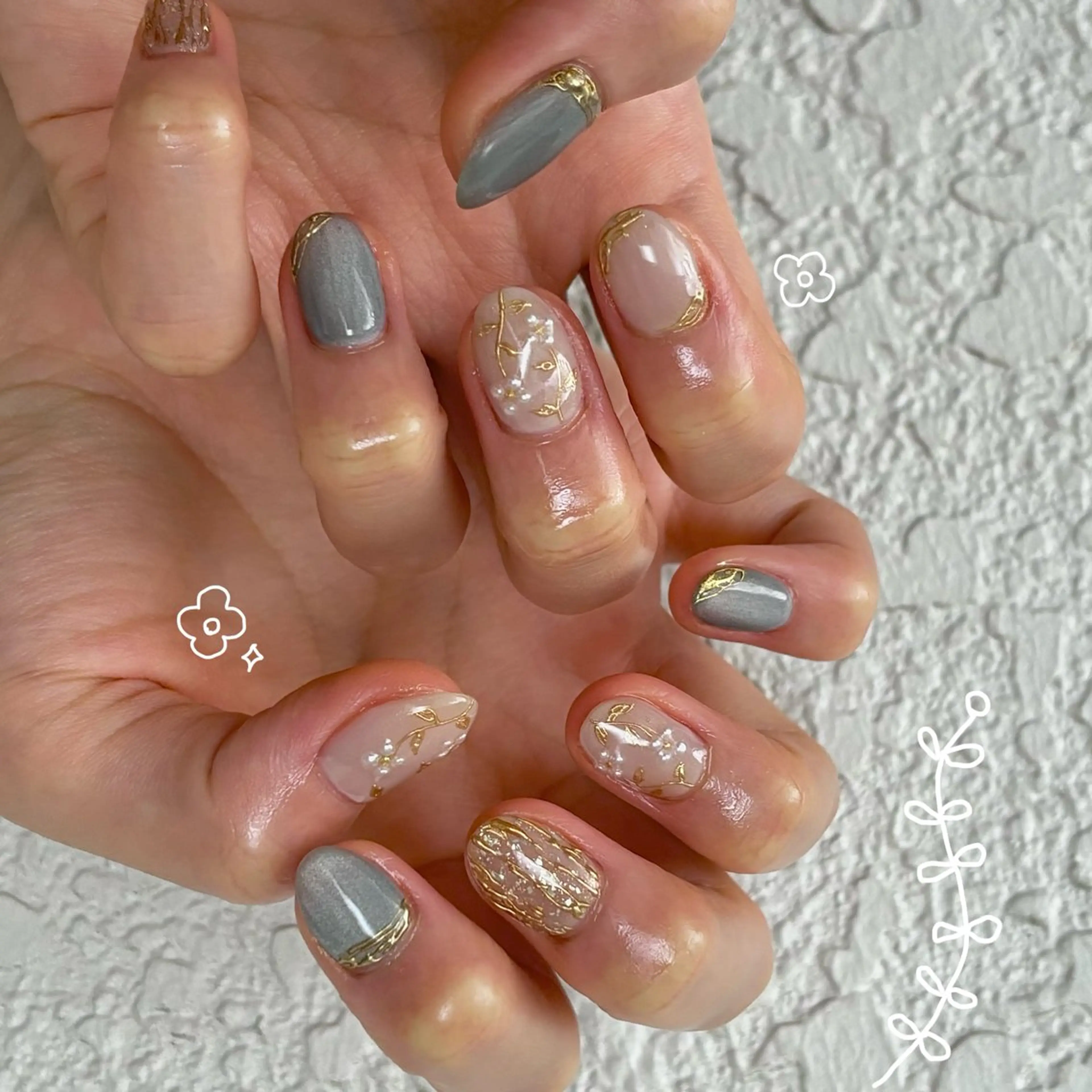 ネイル 持ち込み ハンドネイル Nailsalon BLOOM🌷 山崎のネイルデザイン