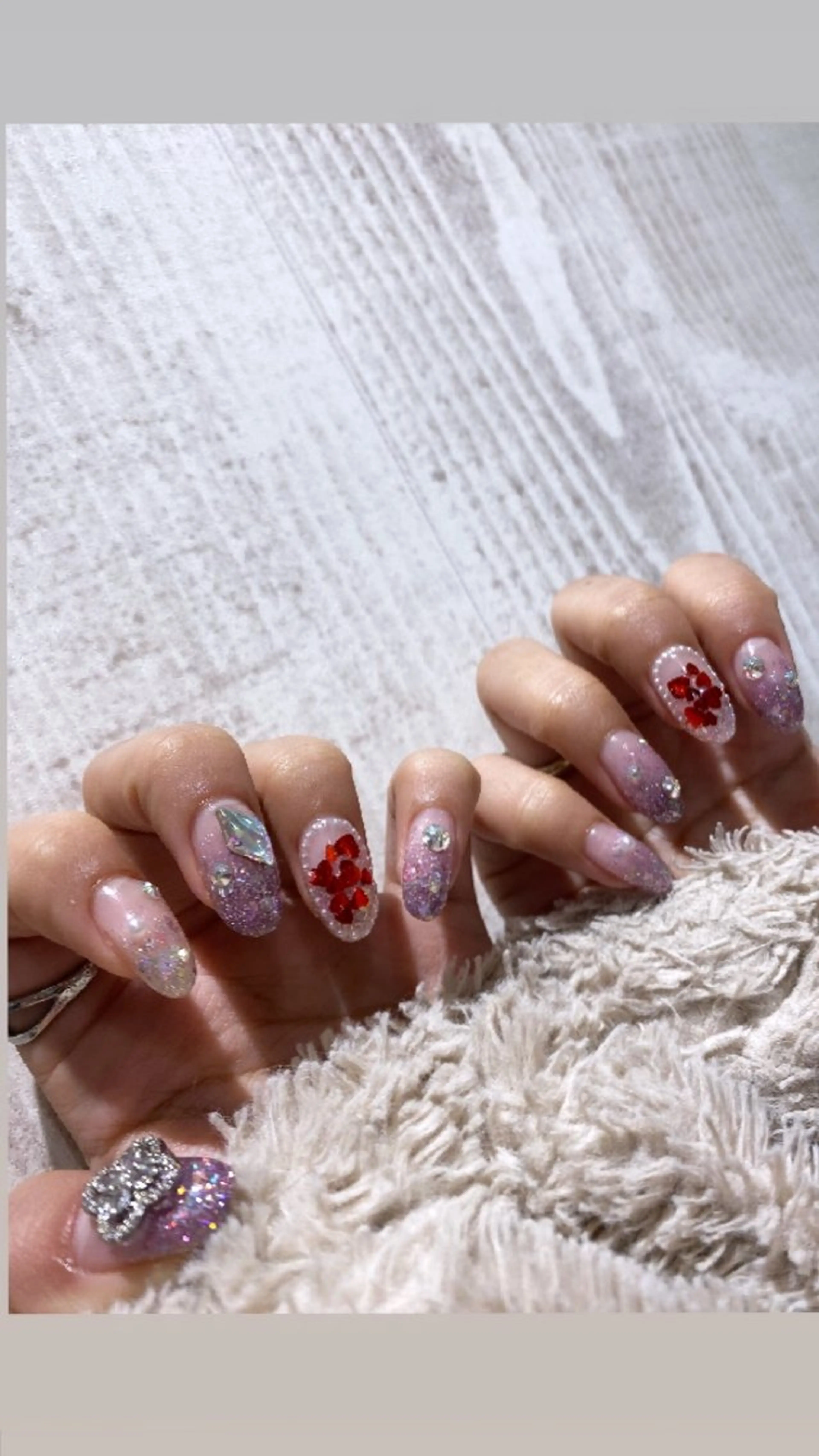 ネイル 冬ネイル ハンドネイル 29日マグネット、フ ラッシュ可能❤️のネイルデザイン