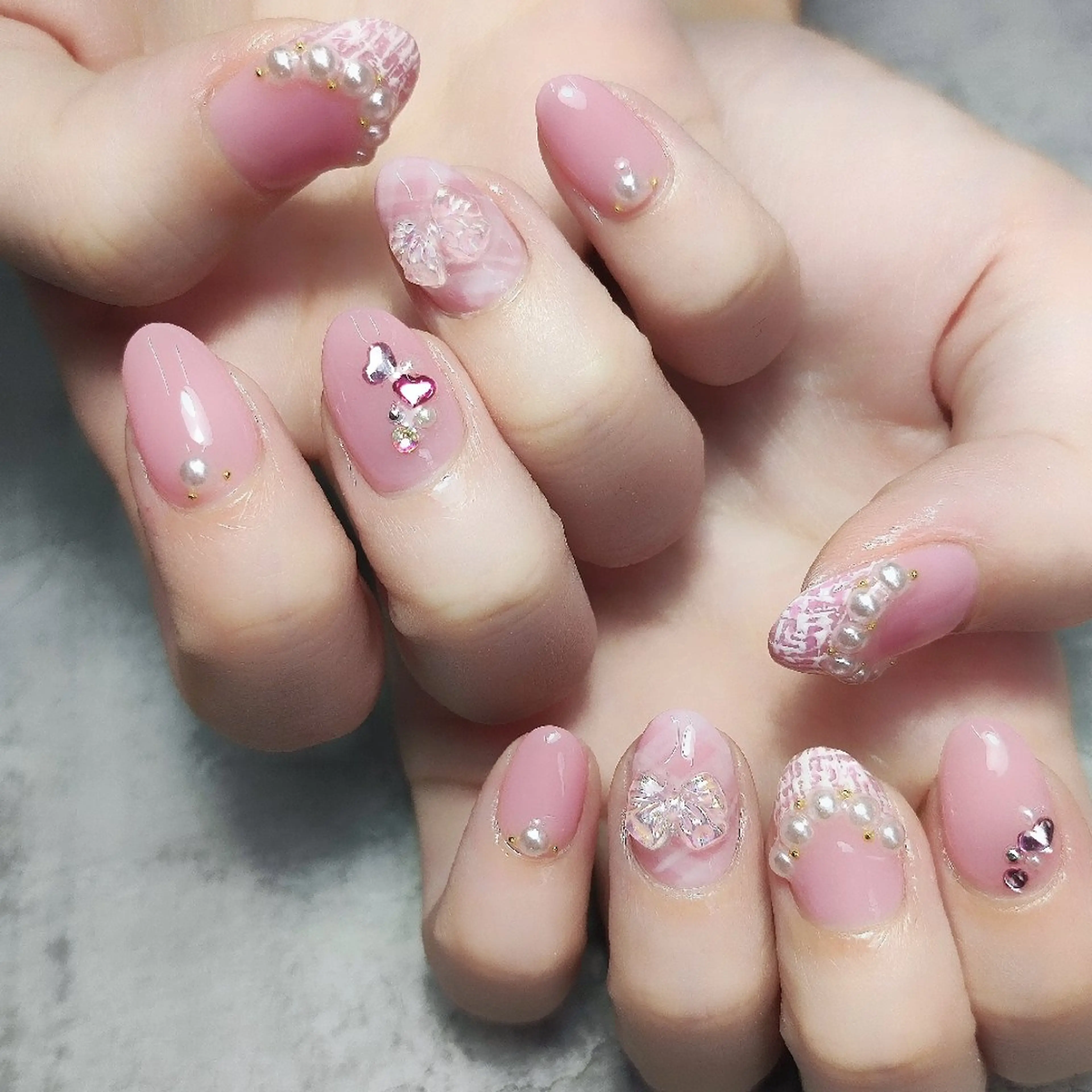ネイル 持ち込み ツイードネイル 個人サロン saltnailのネイルデザイン