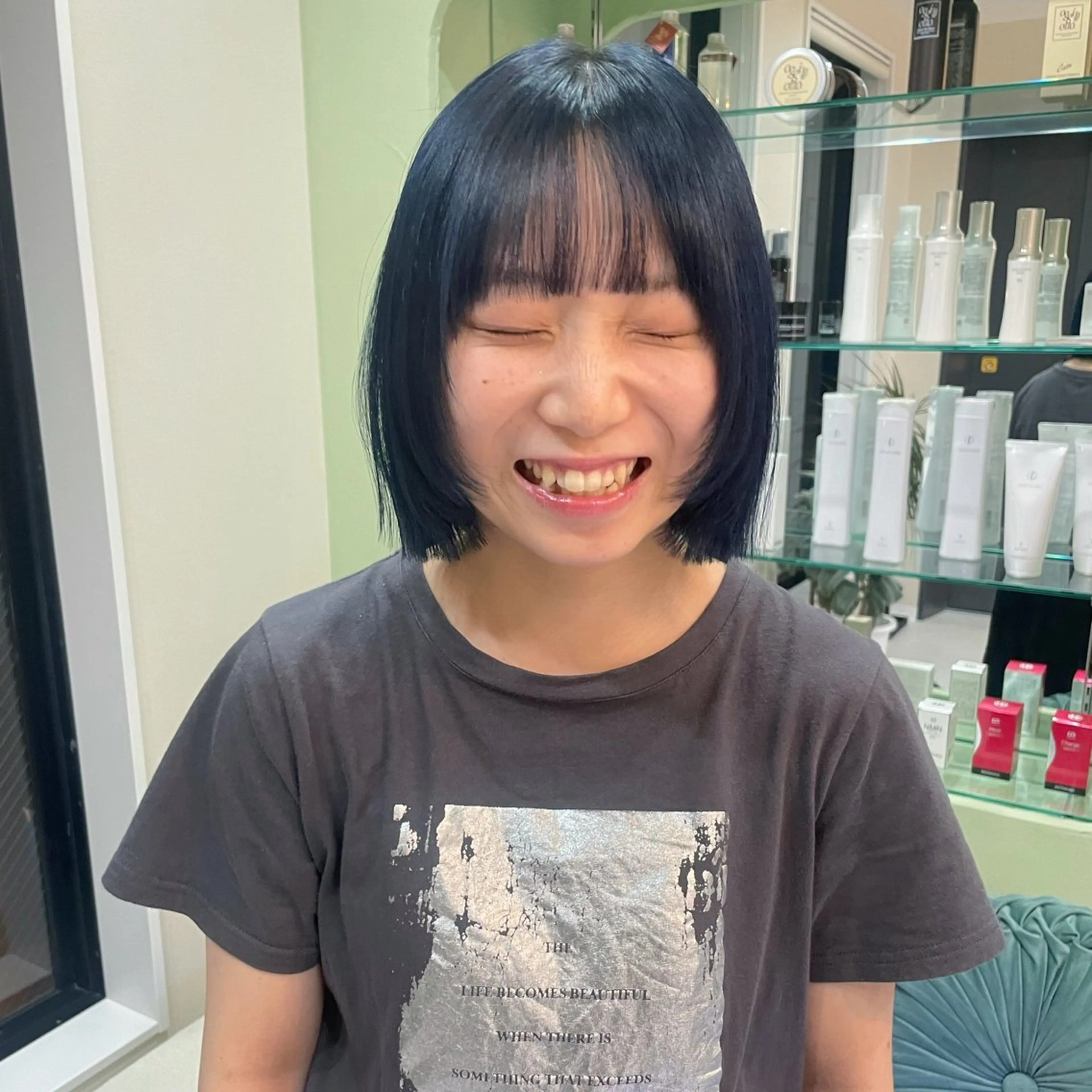 ミディアム カラー カット ヘアカラー トリートメント ETRE所属・🫧透明感カラー🫧 古川穂果のヘアスタイル