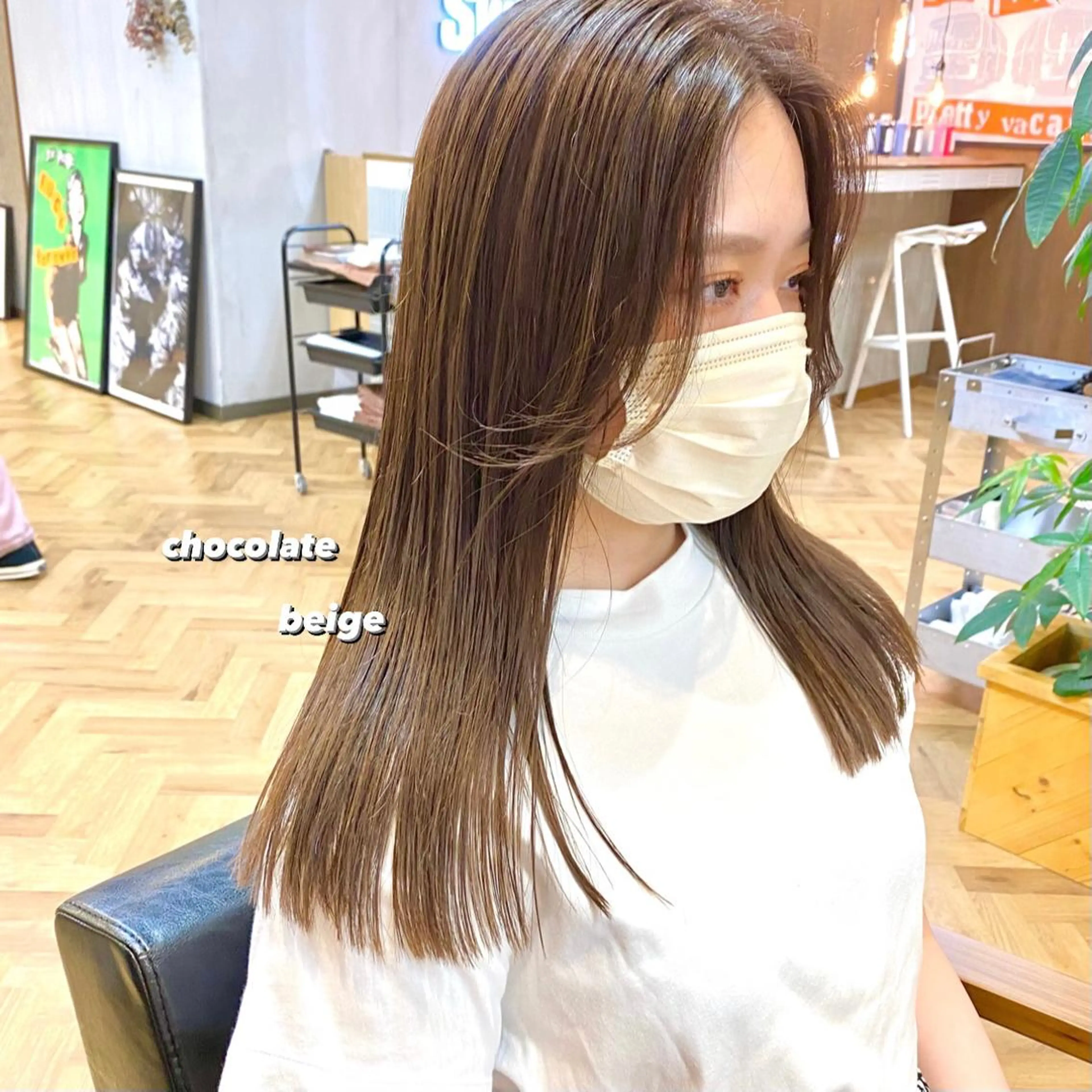 セミロング カラー パーマ ヘアアレンジ メンズ キッズ ネイル マツエク・マツパ ストレートパーマ EMANON梅田店所属・前川 朋香のヘアスタイル