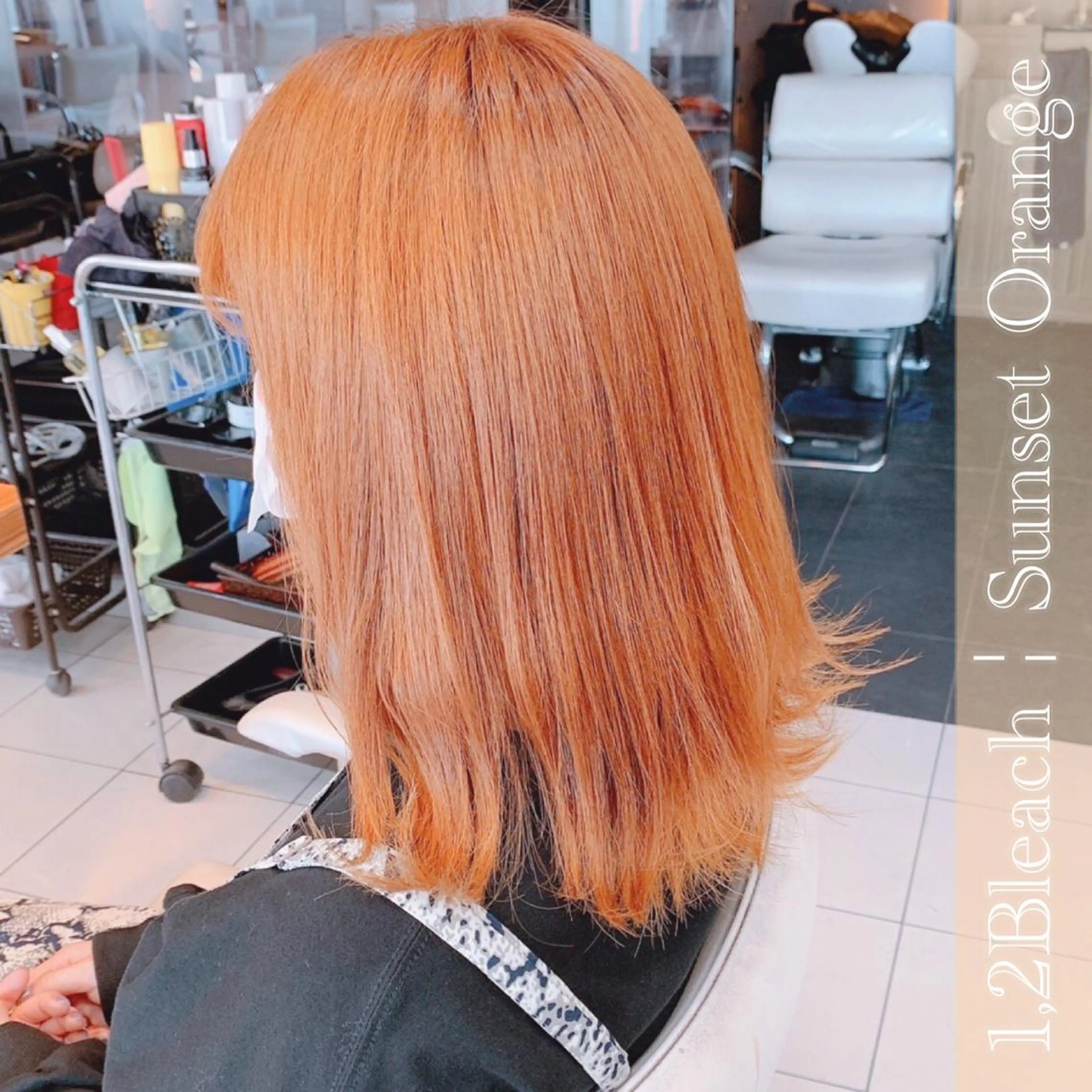 セミロング カラー 白髪ぼかし￤中央林間 ￤柳川拓哉のヘアスタイル