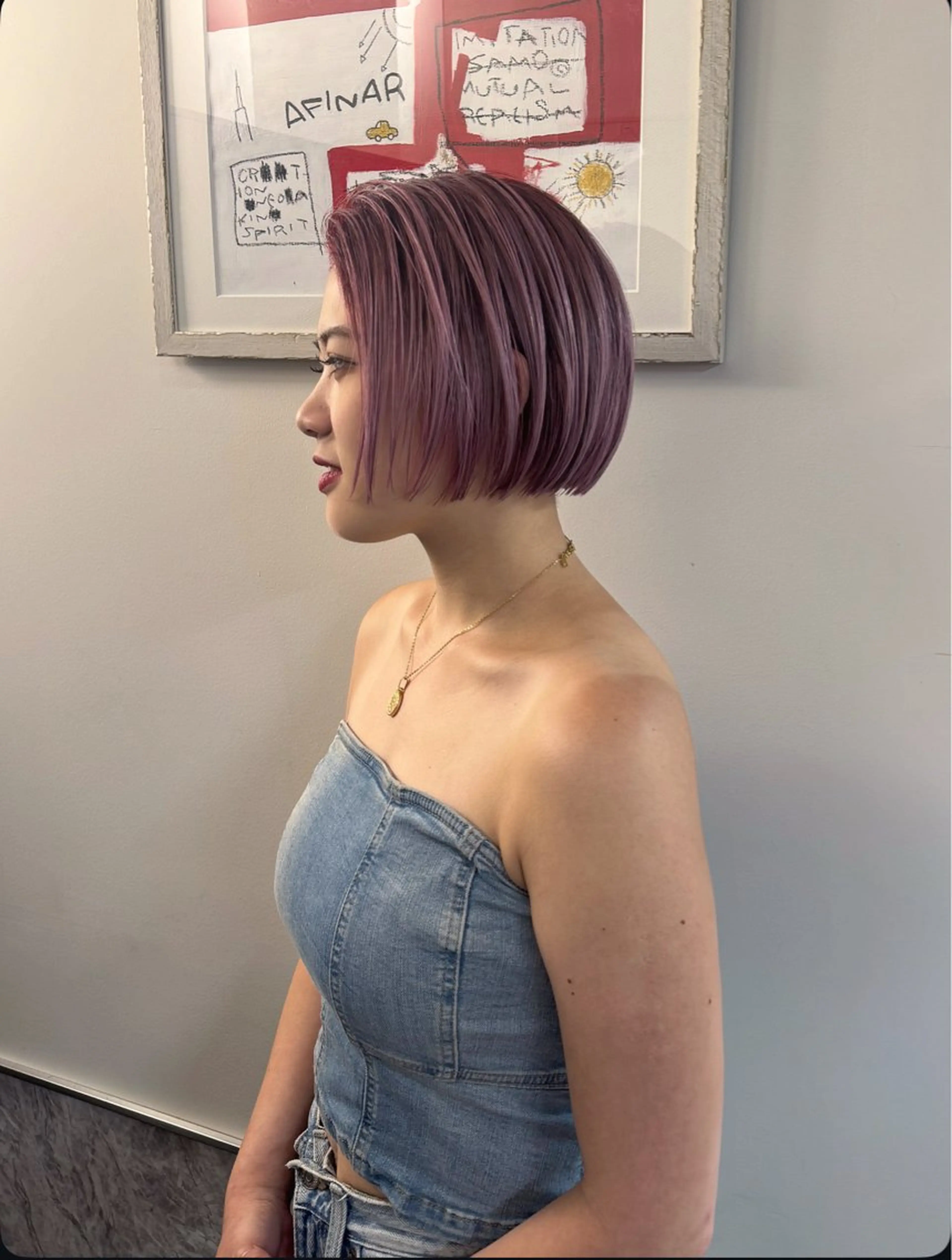 ショート カラー バレイヤージュ デザインカラー ハイトーンカラー ピンクカラー レッドカラー ヘアカラー トリートメント ハイトーン/デザイン 新宿🦭戸羽のヘアスタイル