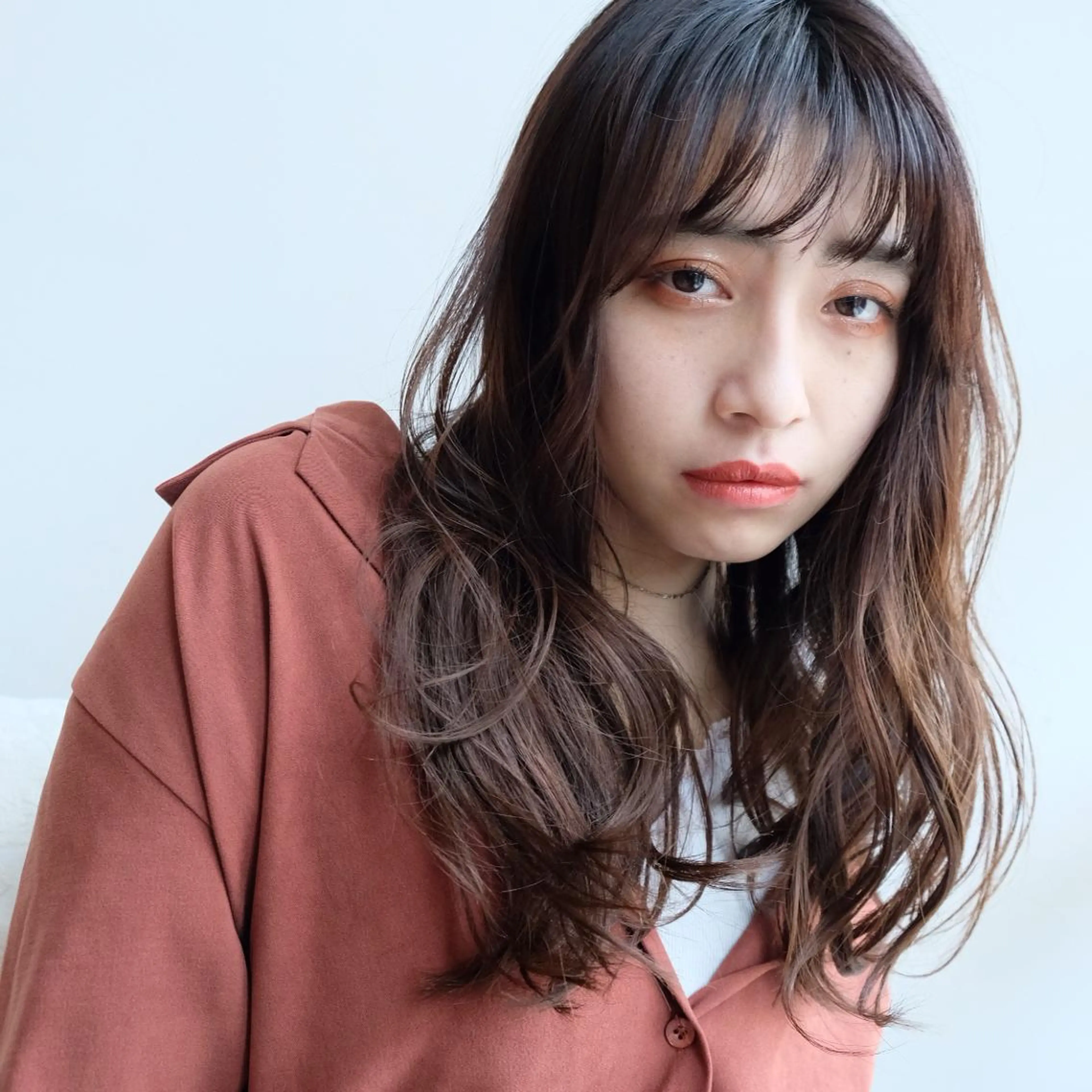ロング カラー パーマ シースルーバング 大人お洒落女子❤︎ Ayakoのヘアスタイル