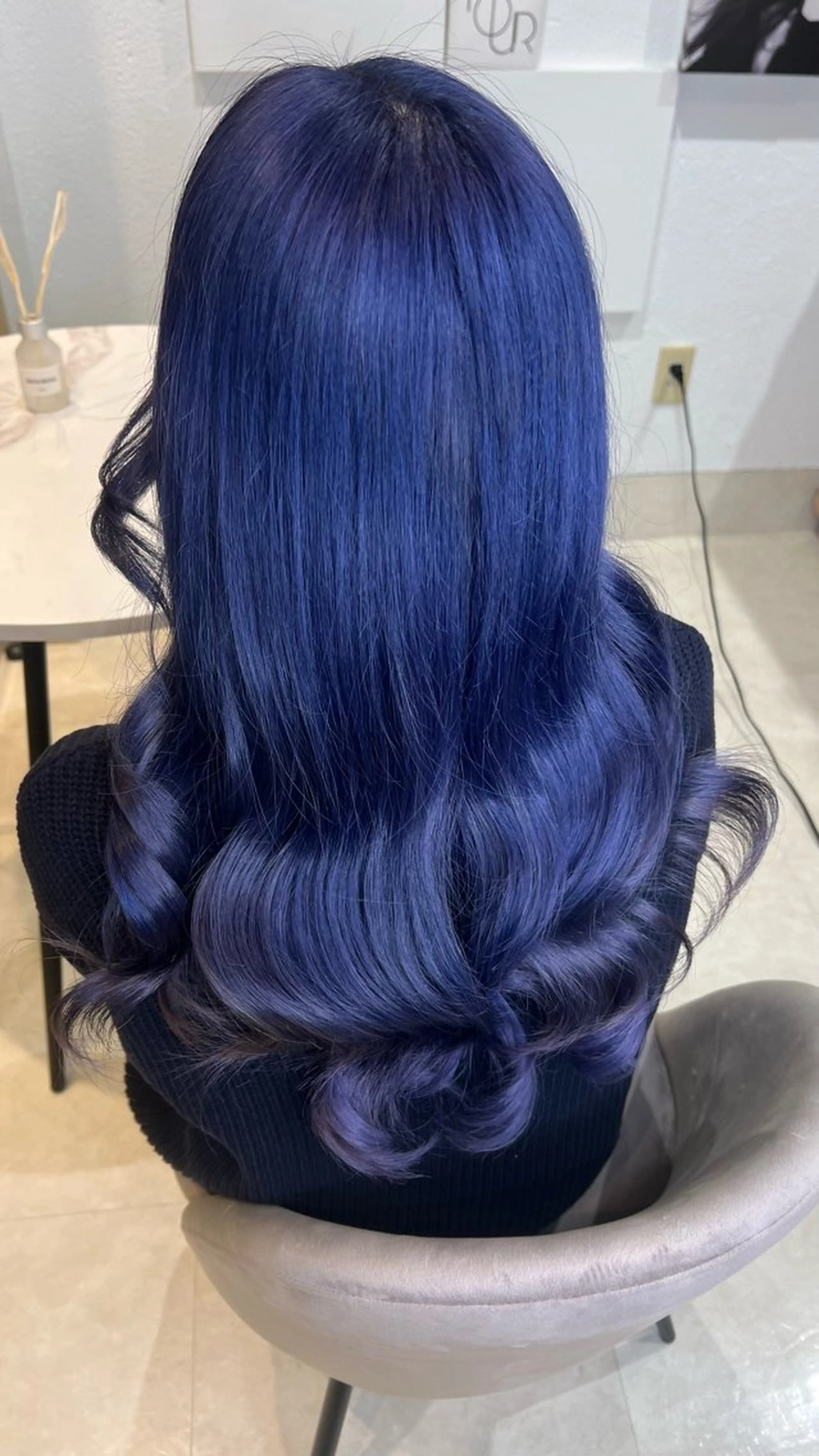 ロング カラー ブルーカラー ブルーラベンダー ラベンダーカラー milk tea るかのヘアスタイル