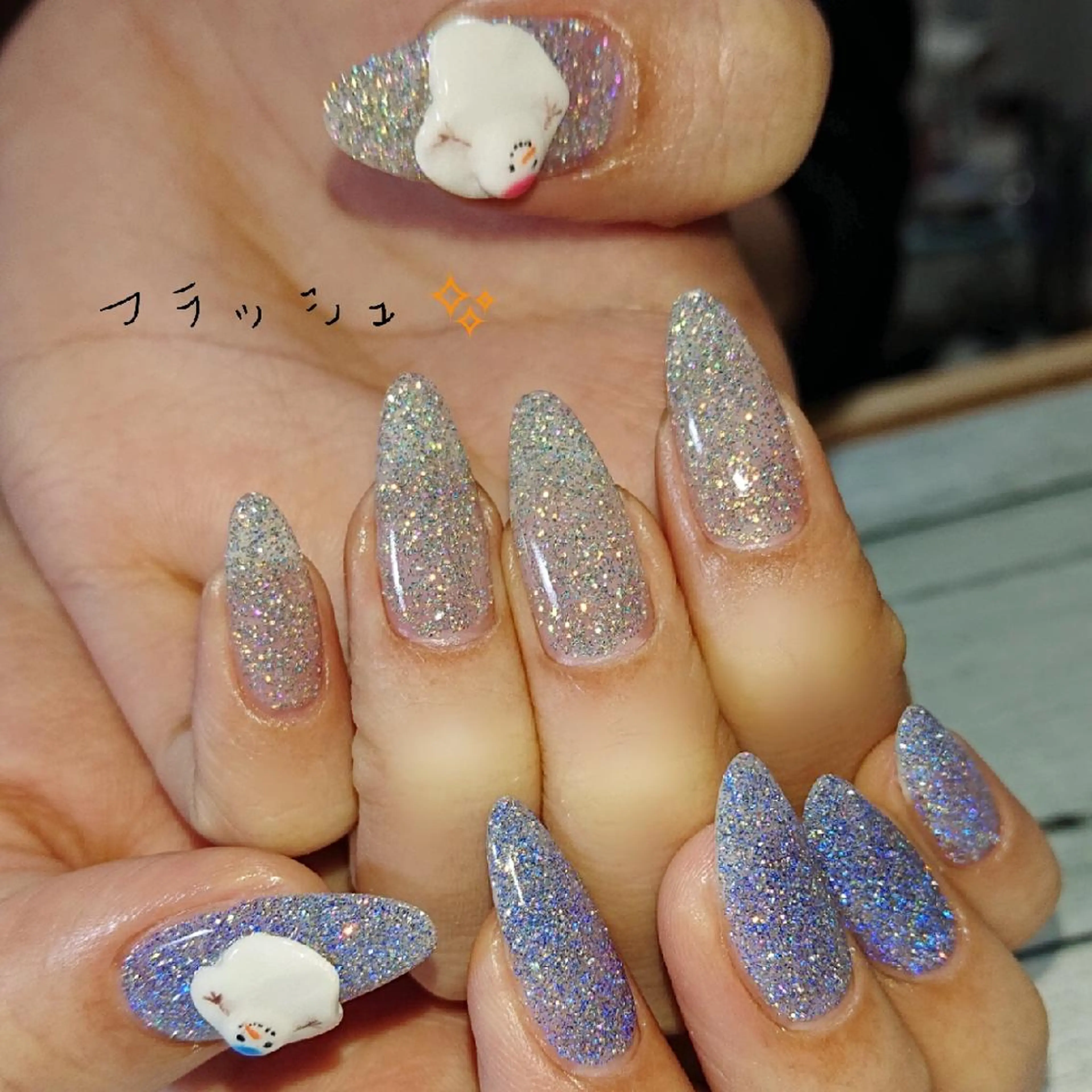 ネイル フラッシュネイル ラメ(グリッター) Nail room  "S"  SAKAIのネイルデザイン