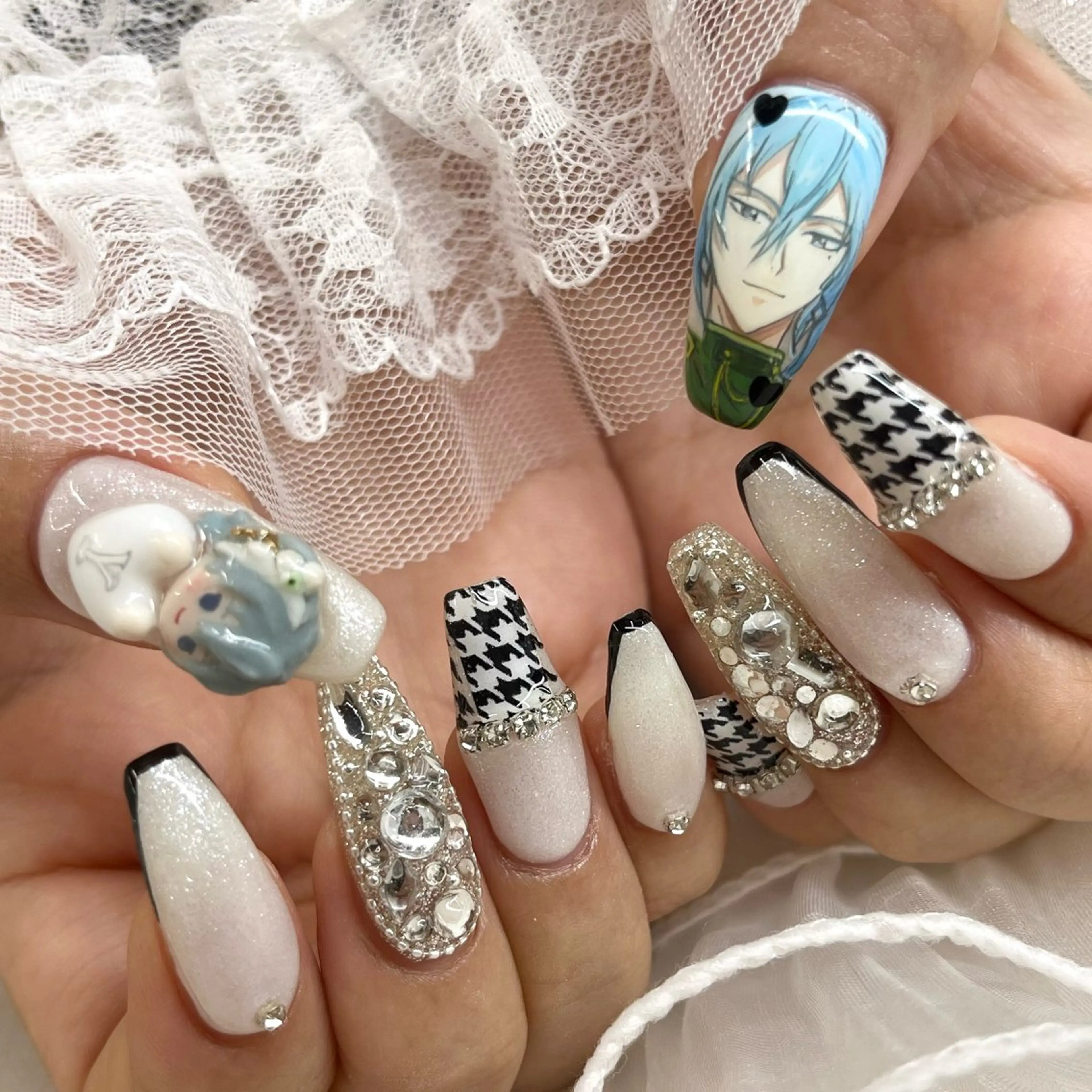 ネイル ハート ハンドネイル 池袋痛ネイル Nok. 渡辺のネイルデザイン