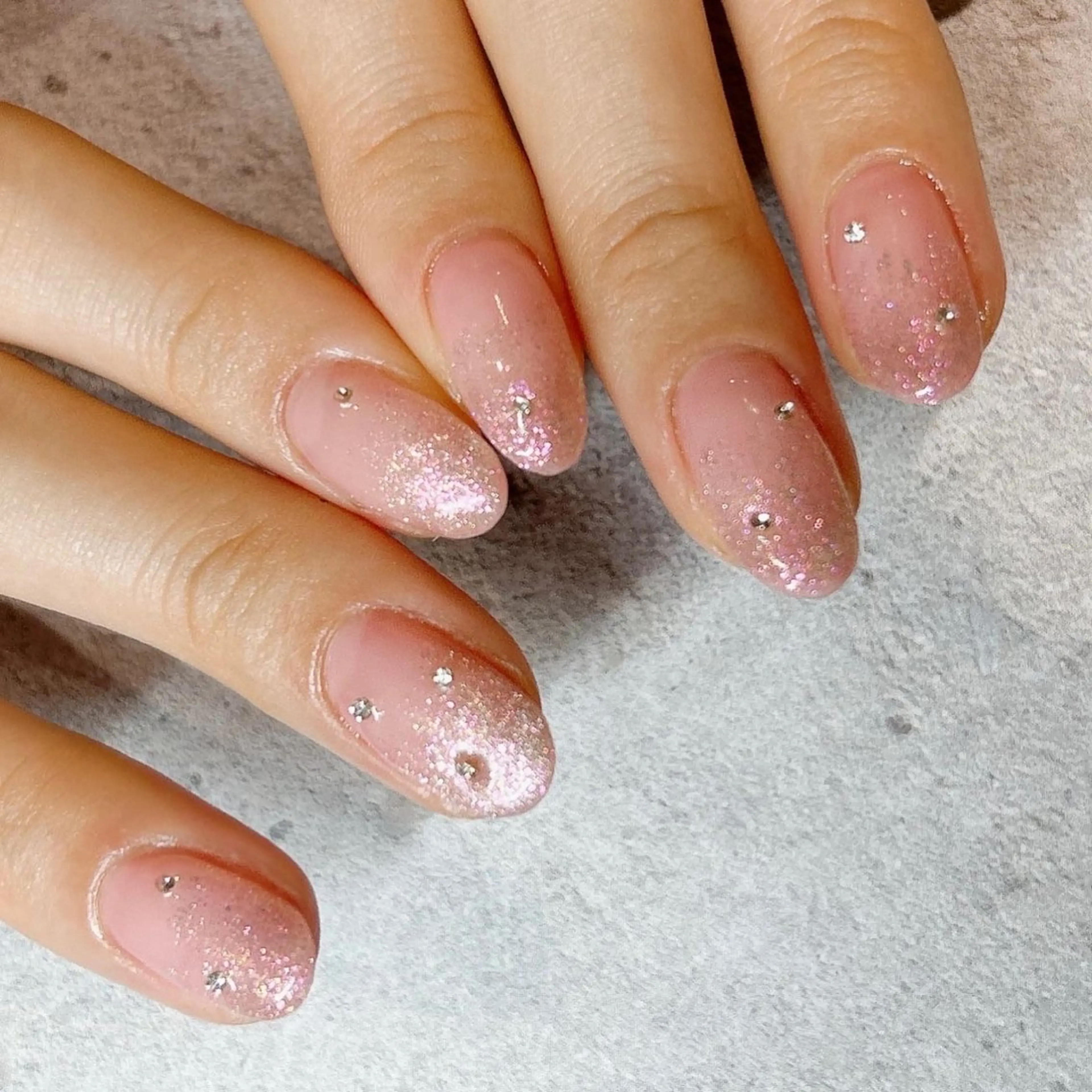 ネイル グラデーション 韓国ネイル マグネットネイル ピンク ワンホンネイル ハンドネイル Kai  nail Mayukoのネイルデザイン