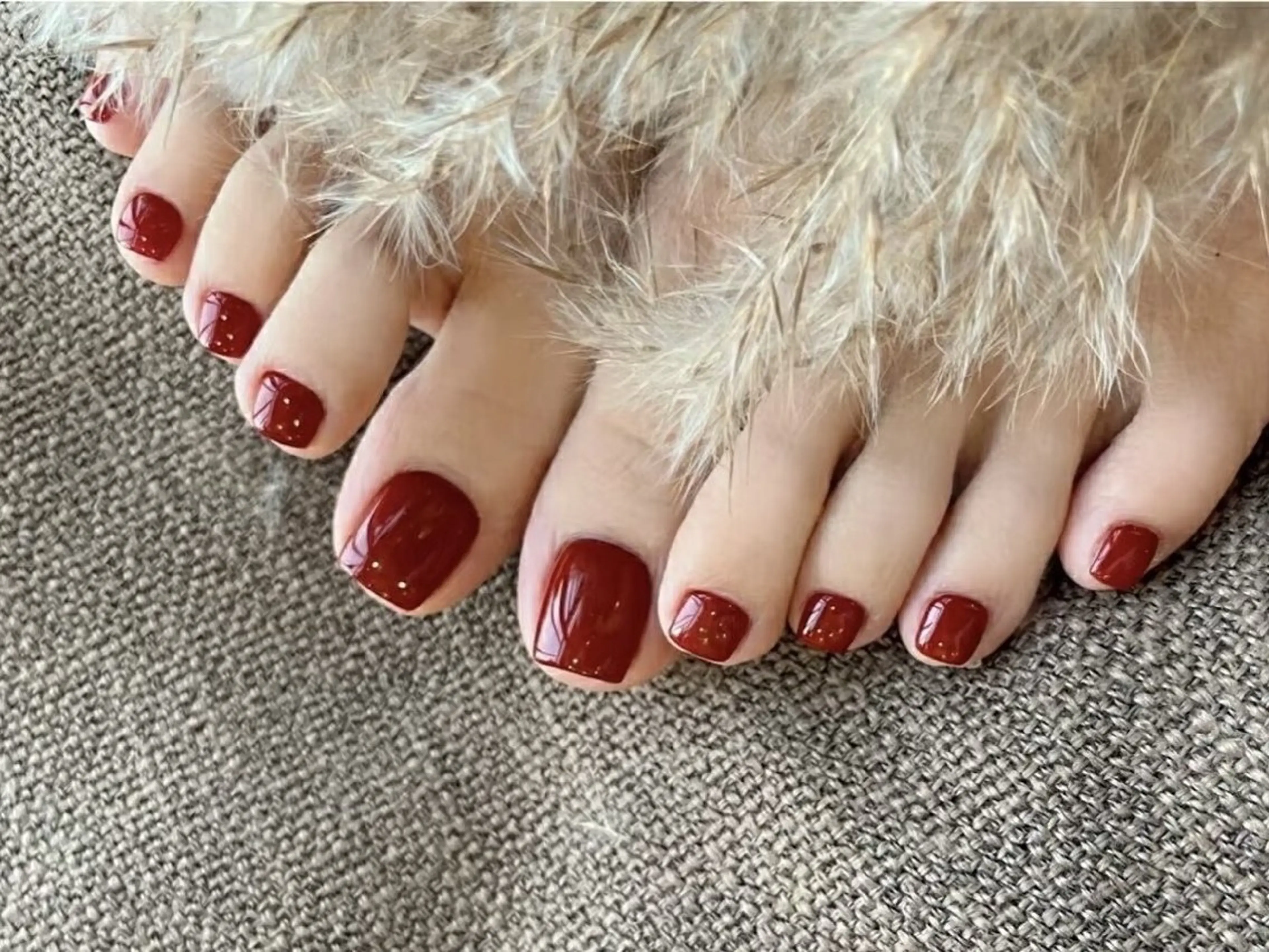 ネイル チークネイル フットネイル フレンチネイル ジェルネイル ガーリー フットネイル Liora nail salonのネイルデザイン