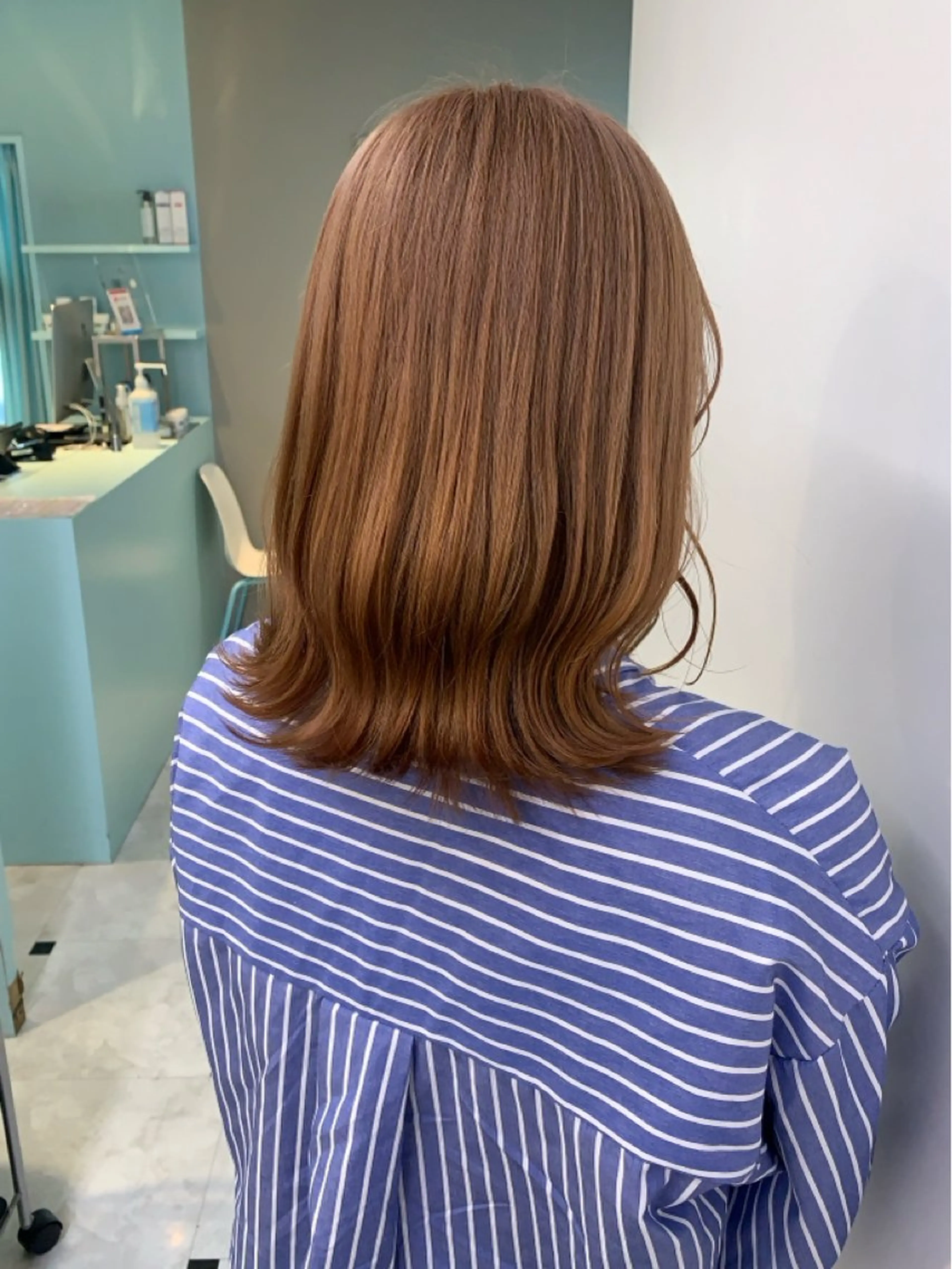 ミディアム カラー ヘアカラー トリートメント ナチュラルベージュ 🧸yuuna🧋のヘアスタイル