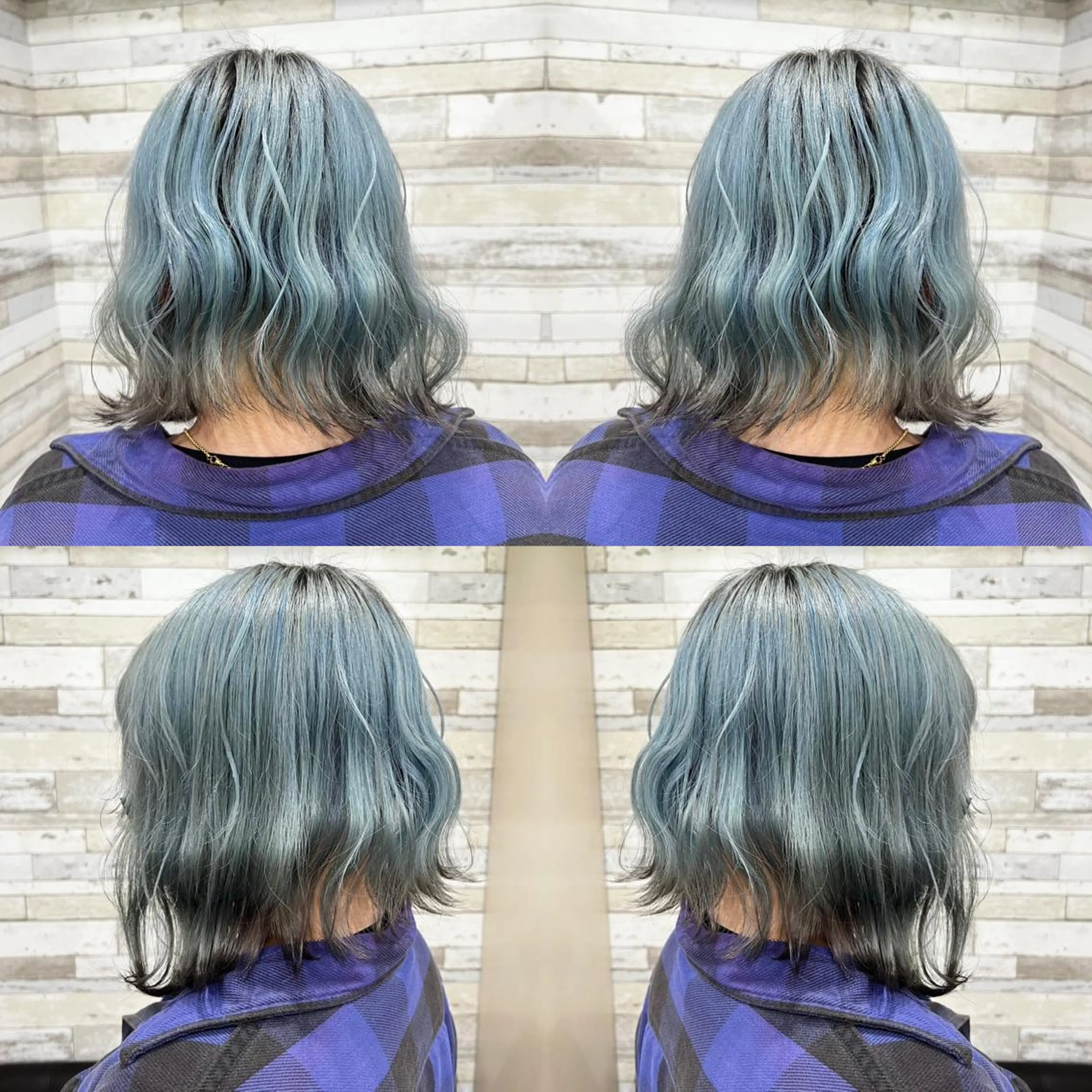 ミディアム カラー ヘアカラー トリートメント "PEPPU "所属・派手髪、透明感カラー ショートヘアShinのヘアスタイル