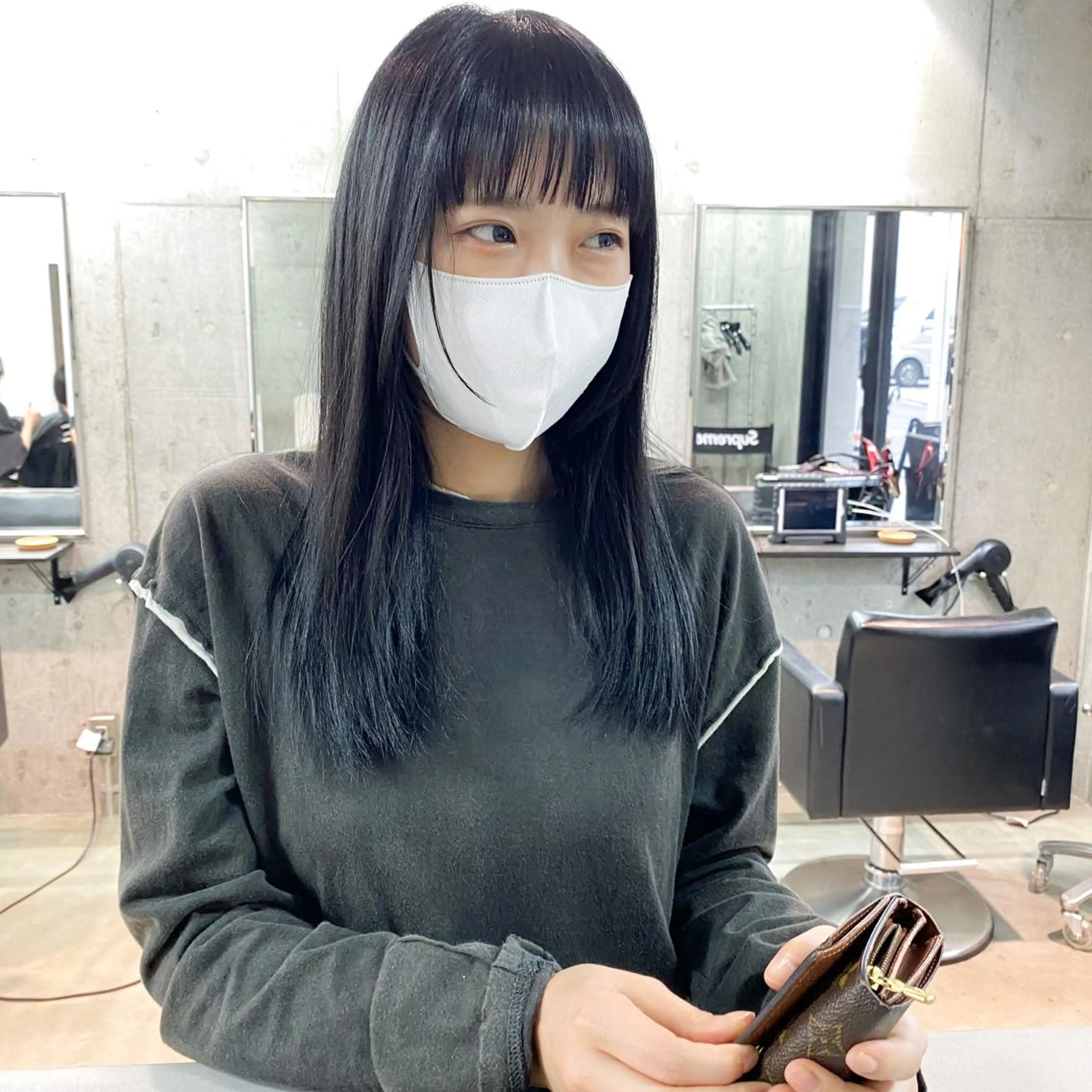 セミロング カラー 艶髪ブリーチ 永井竜也のヘアスタイル