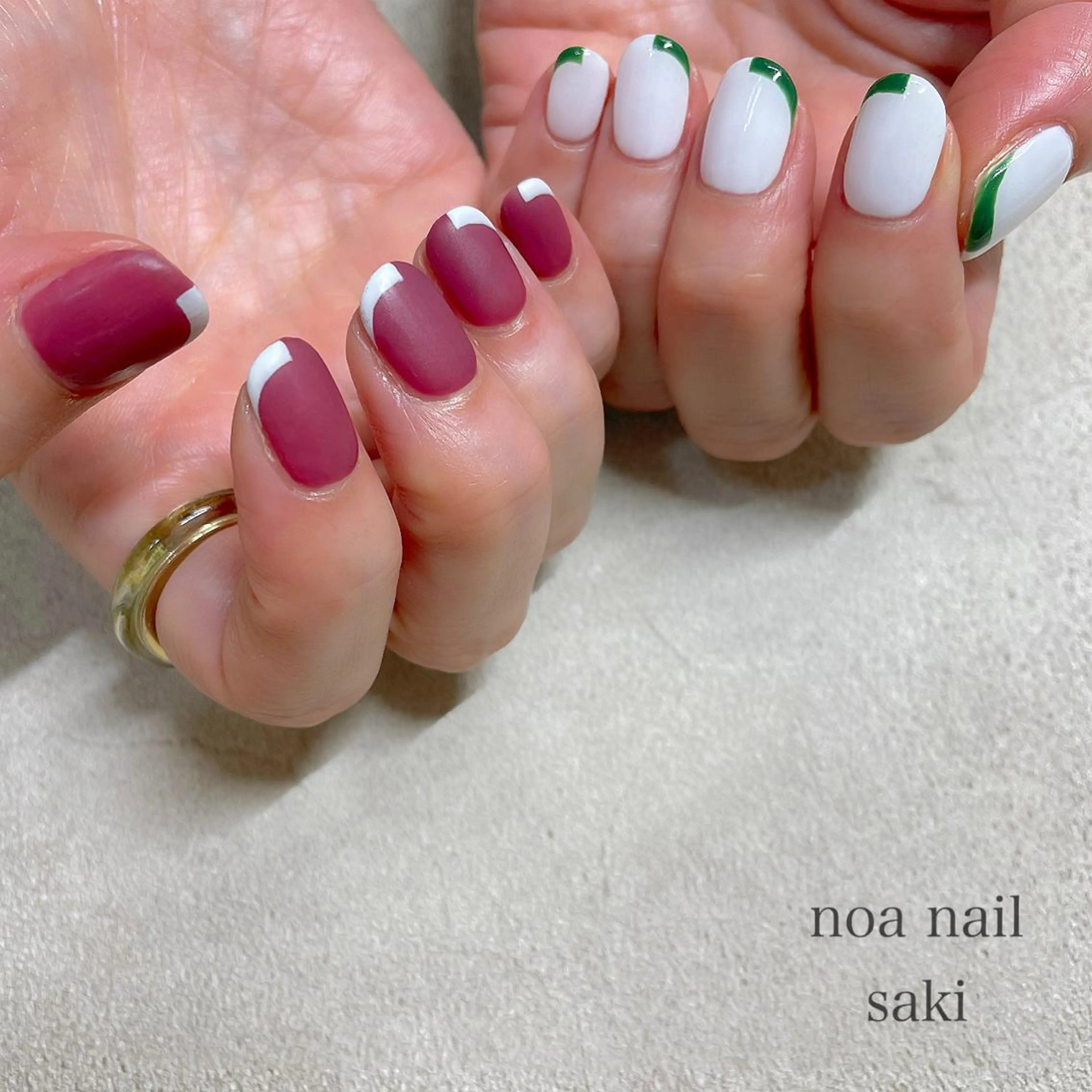 ネイル アートネイル オーロラネイル カジュアル ジェルネイル 氷ネイル・うるうるネイル nailsalon noa所属・nailist sakiのネイルデザイン