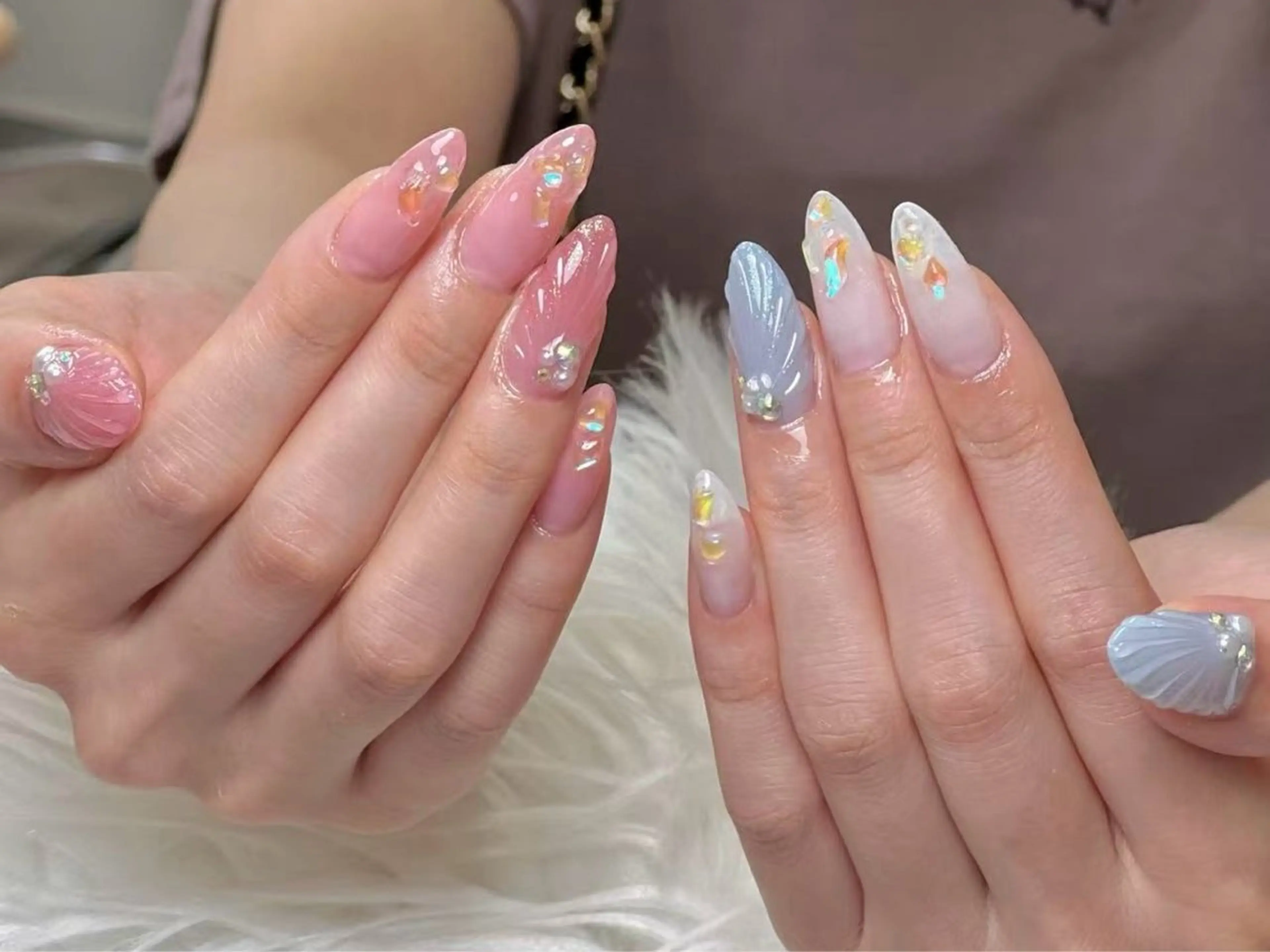 メンズ ネイル アートネイル フレンチネイル ジェルネイル キラキラネイル パラジェル ハンドネイル Bloom スカルプ専門店のネイルデザイン