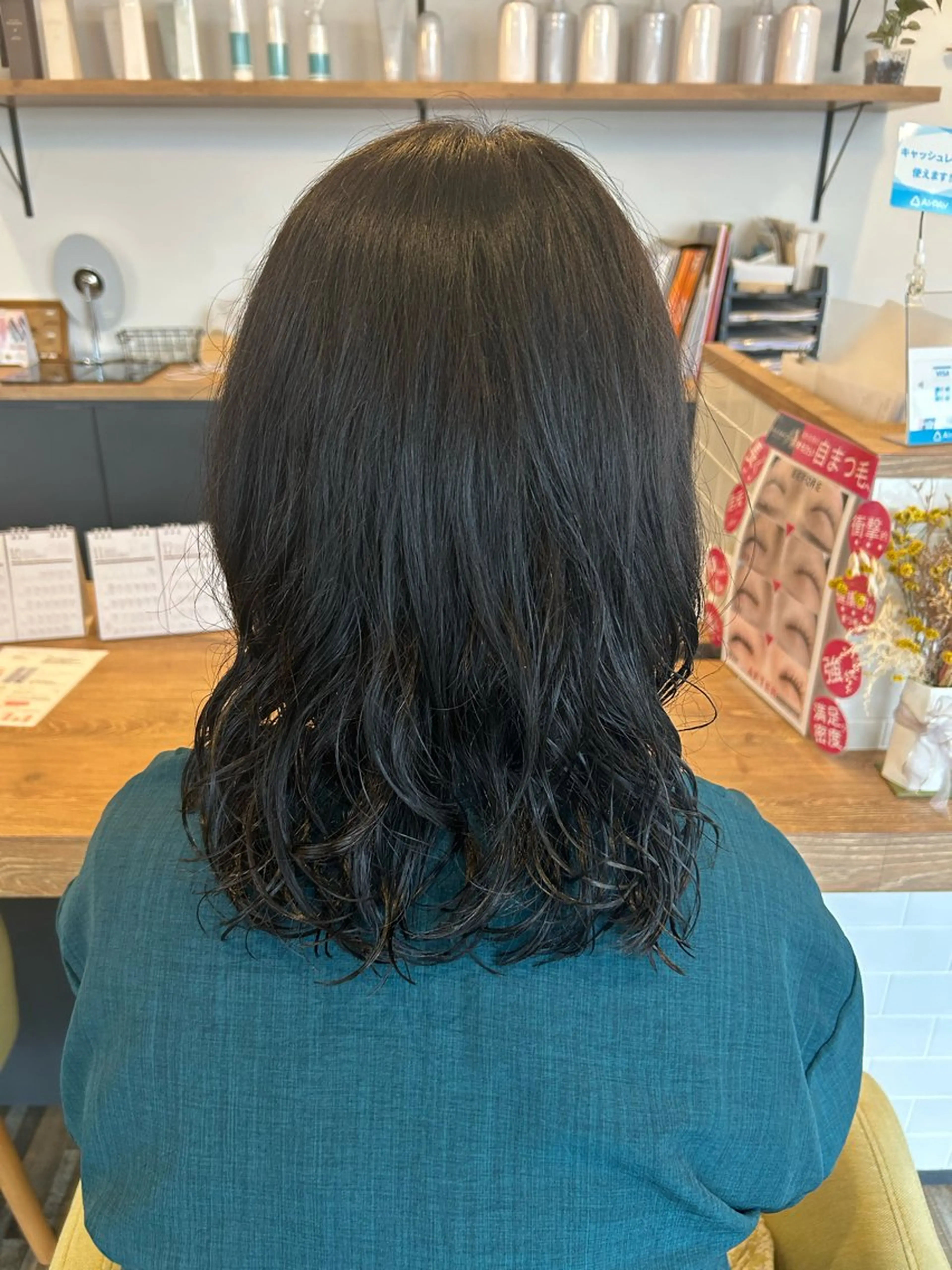 ミディアム ミディアムパーマ くせ毛 カット Hairsalon&Eyelash STORY富木島店所属・高木 瑶子のヘアスタイル