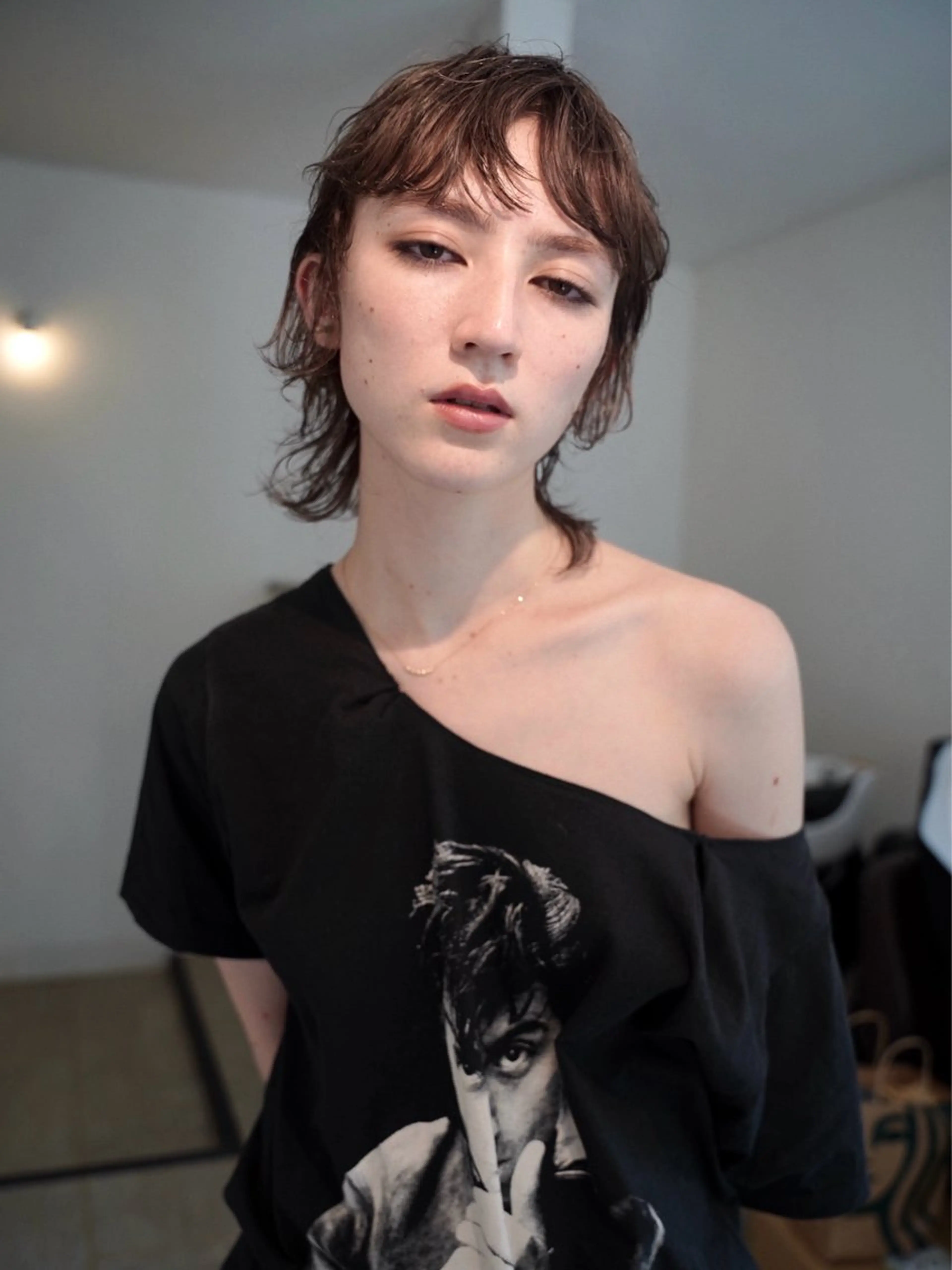 ショート カラー ブラウンカラー 外国人風カラー マレットヘア ショートヘア ウルフカット カット ヘアカラー トリートメント 似合わせデザイン ブリーチKaitoのヘアスタイル