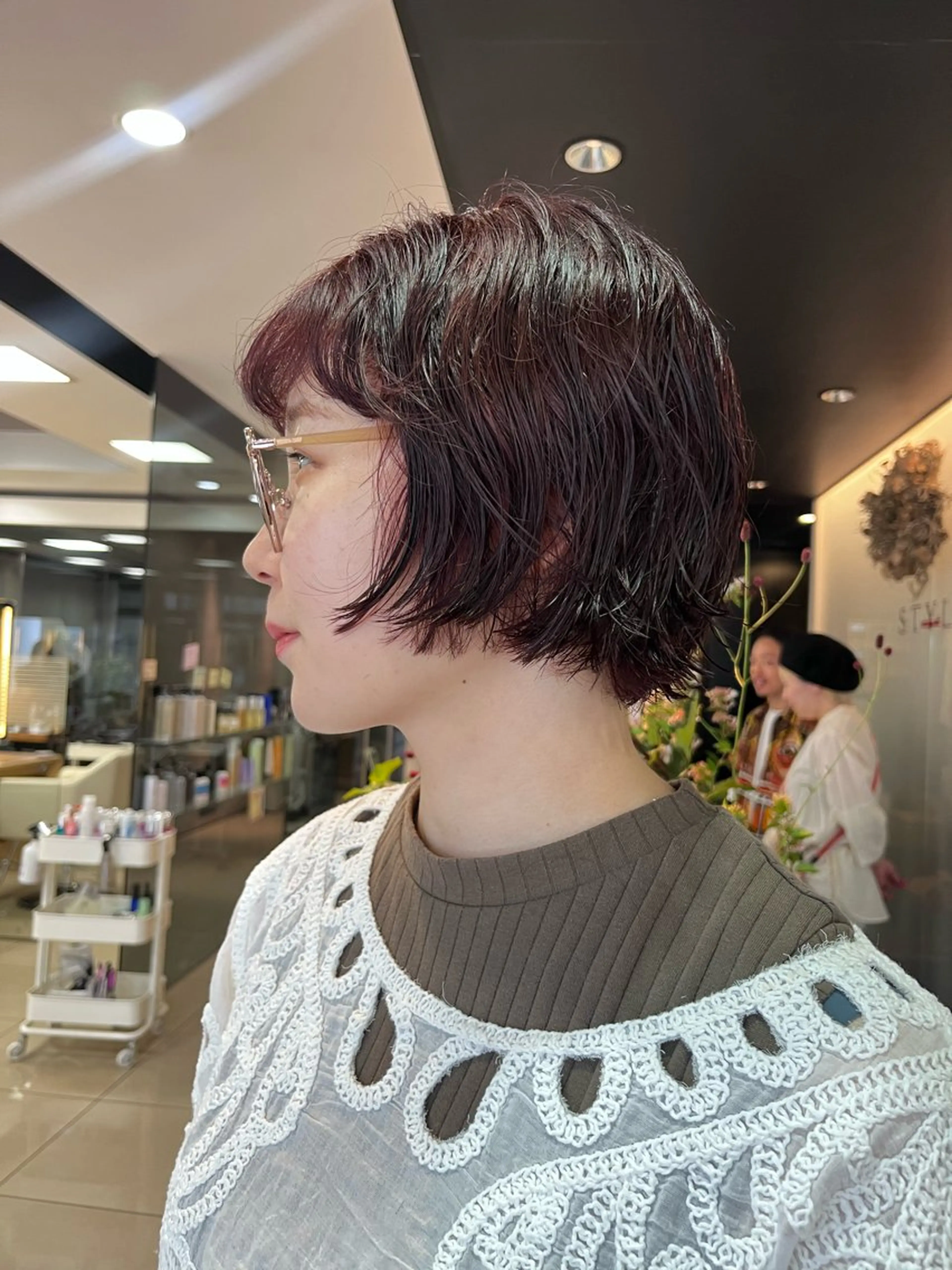 ショート 艶カラー/ベージュ カラー/tuburaのヘアスタイル