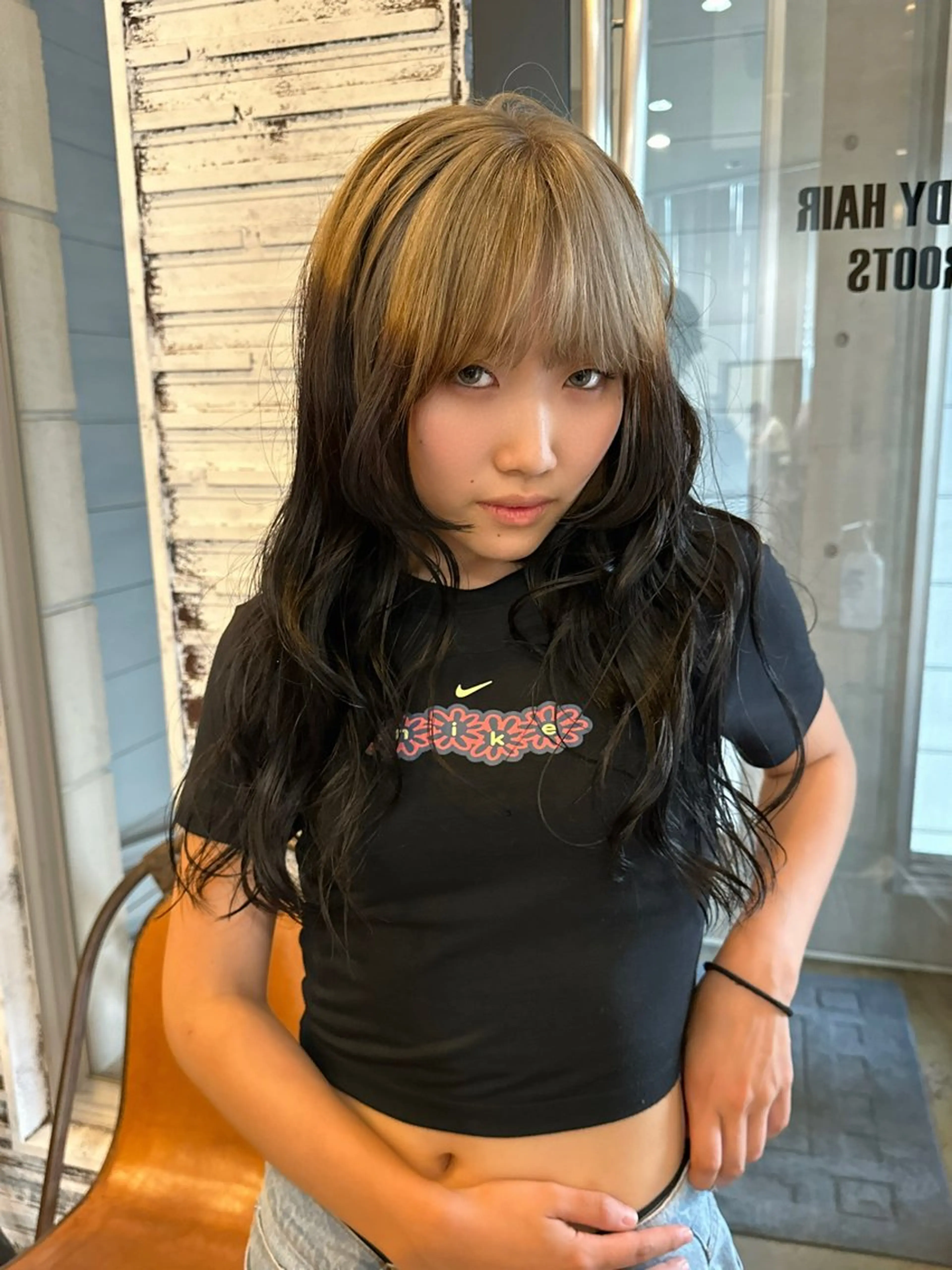 ロング カラー ブリーチ ケアブリーチ デザインカラー ハイライトカラー ハイトーンカラー ヘアカラー トリートメント ✨艶ブリーチカラー✨ 酸性ストレート光太郎のヘアスタイル
