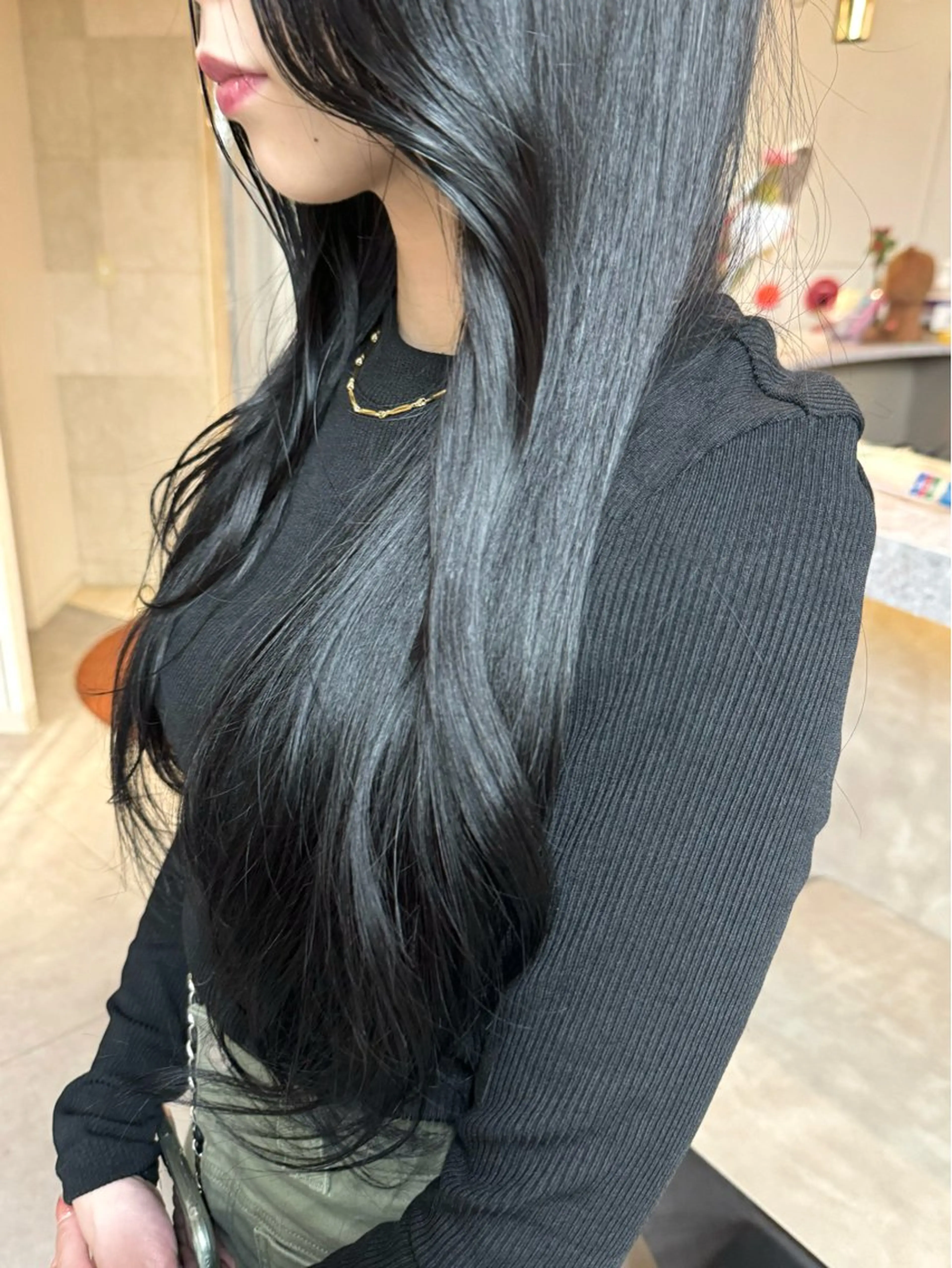 ロング カット ヘアカラー トリートメント reira /cienのヘアスタイル