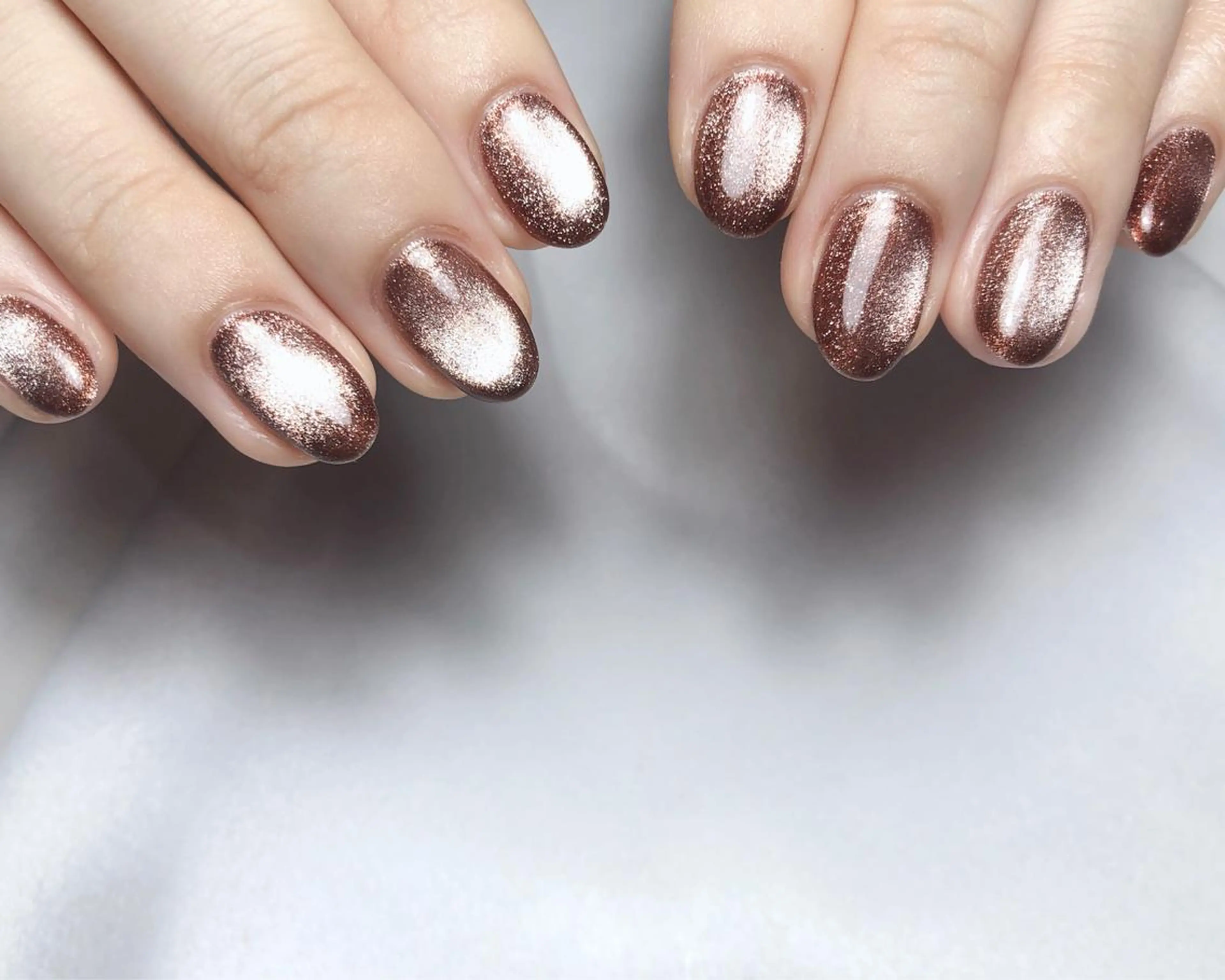 ネイル ブラウン マグネットネイル ハンドネイル nail heron所属・saki_ nail heronのその他イメージ