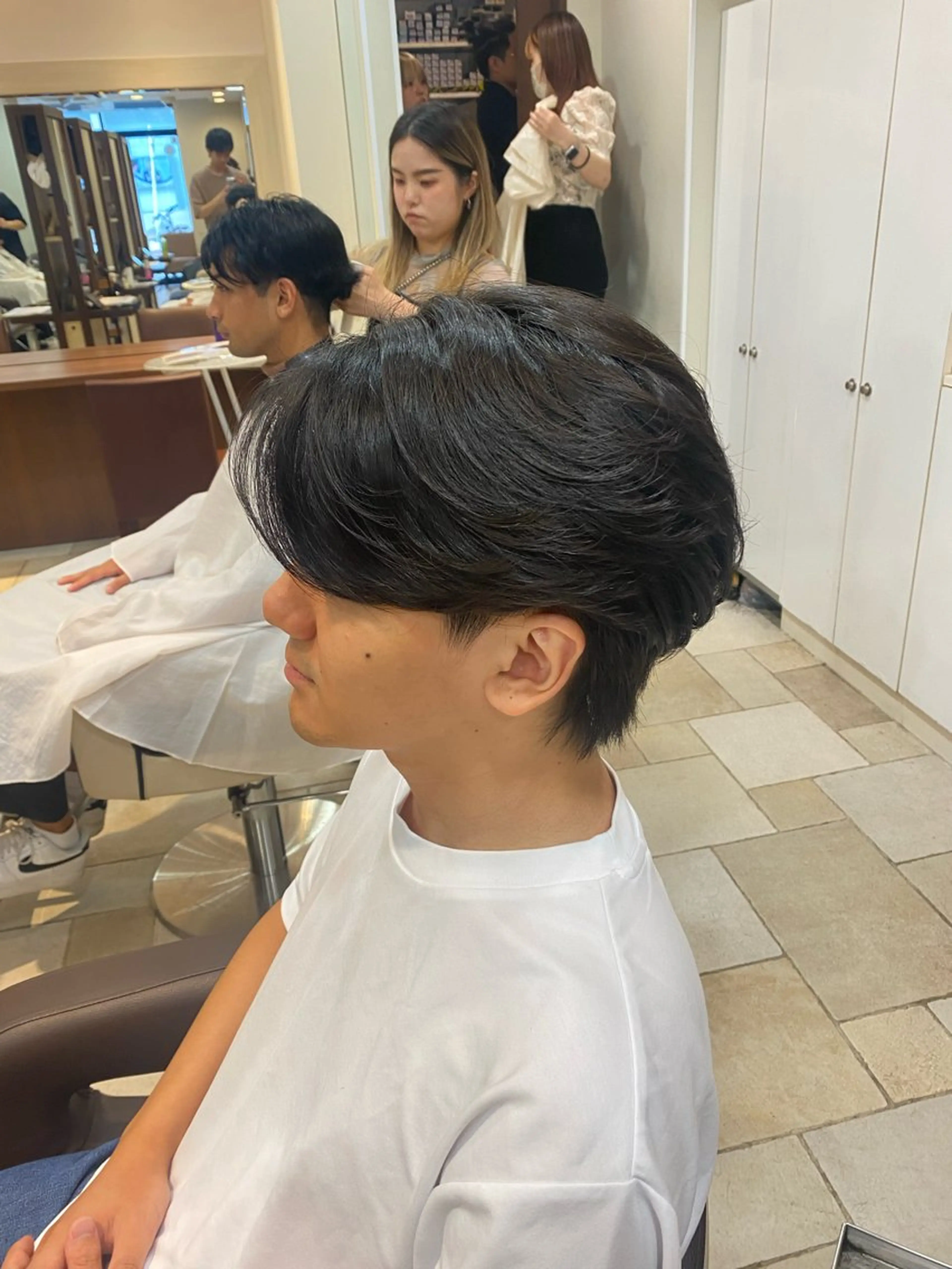 ミディアム パーマ メンズ カット パーマ 髪質改善/美髪矯正 🫧山本勇輝🫧のヘアスタイル