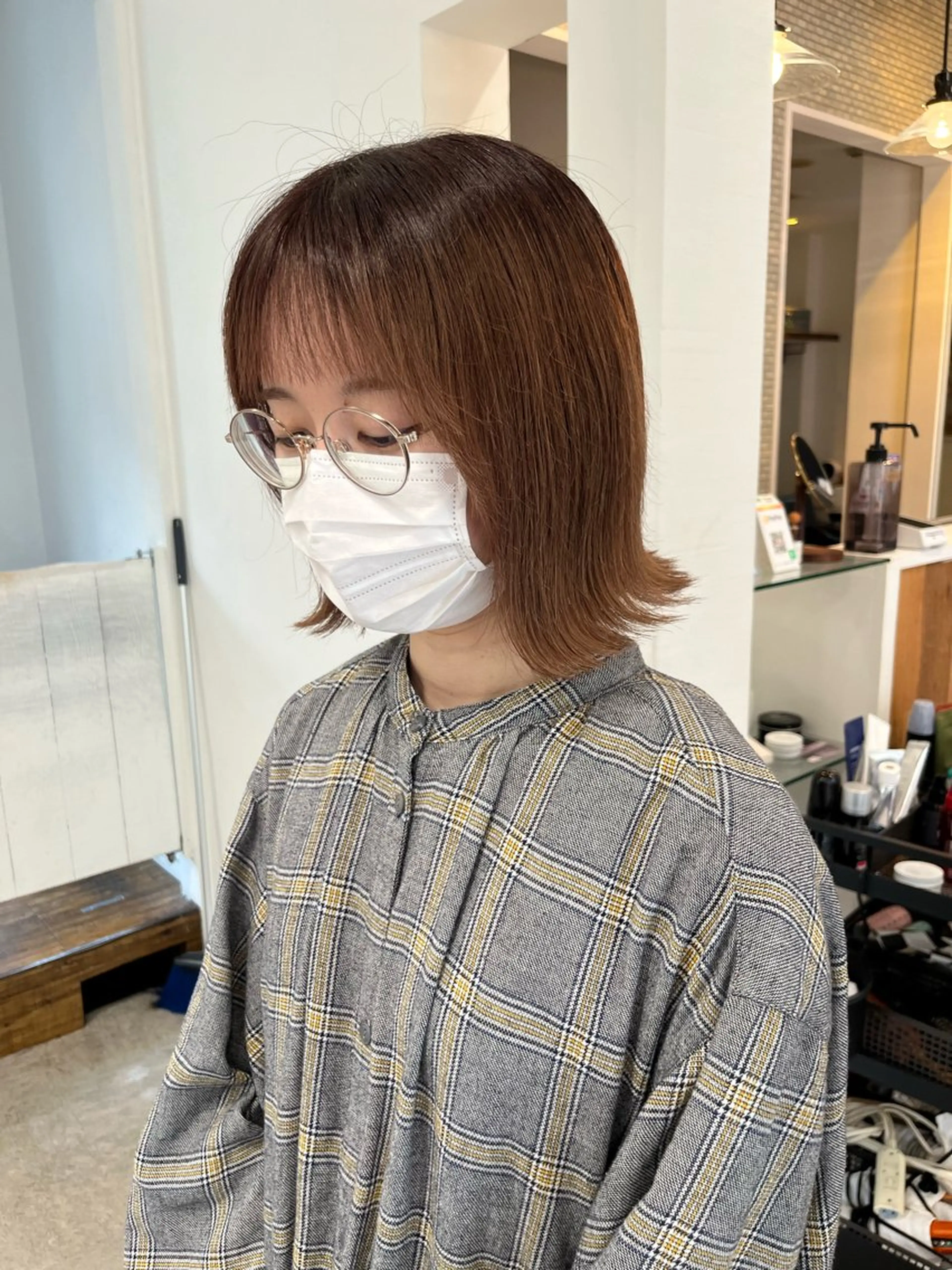 ミディアム カラー ヘアアレンジ ボブ カット 無料カットモデル‪✨ ✂️Nanami🌷のヘアスタイル