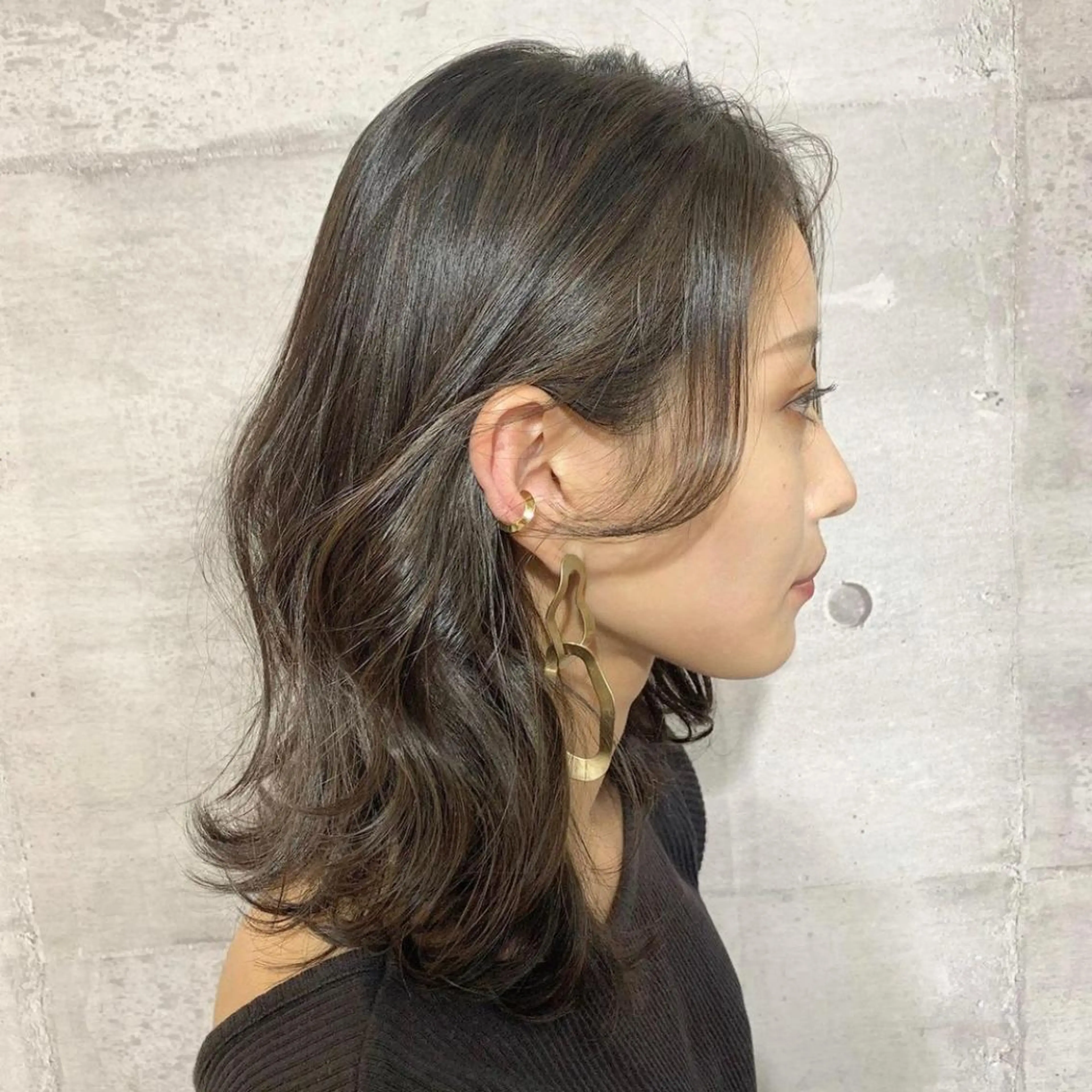 ミディアム カラー ハイライトカラー ハイライト 韓国ヘア /男女❄️ 細江 美紅のヘアスタイル