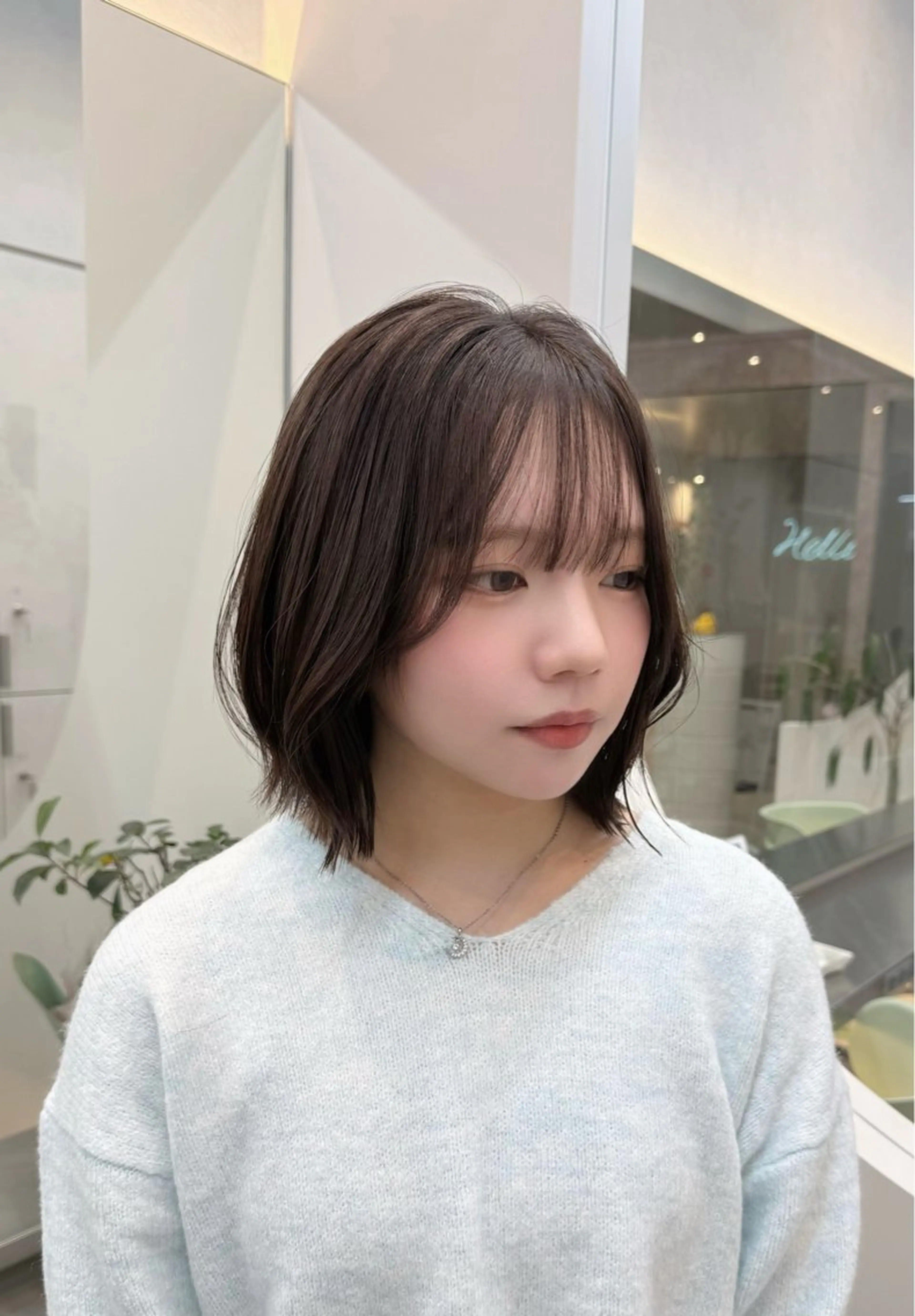 ミディアム カット ヘアカラー トリートメント Hello by Sea所属・レイヤー/艶髪/ボブ /くびれ/伊藤　勇司のヘアスタイル