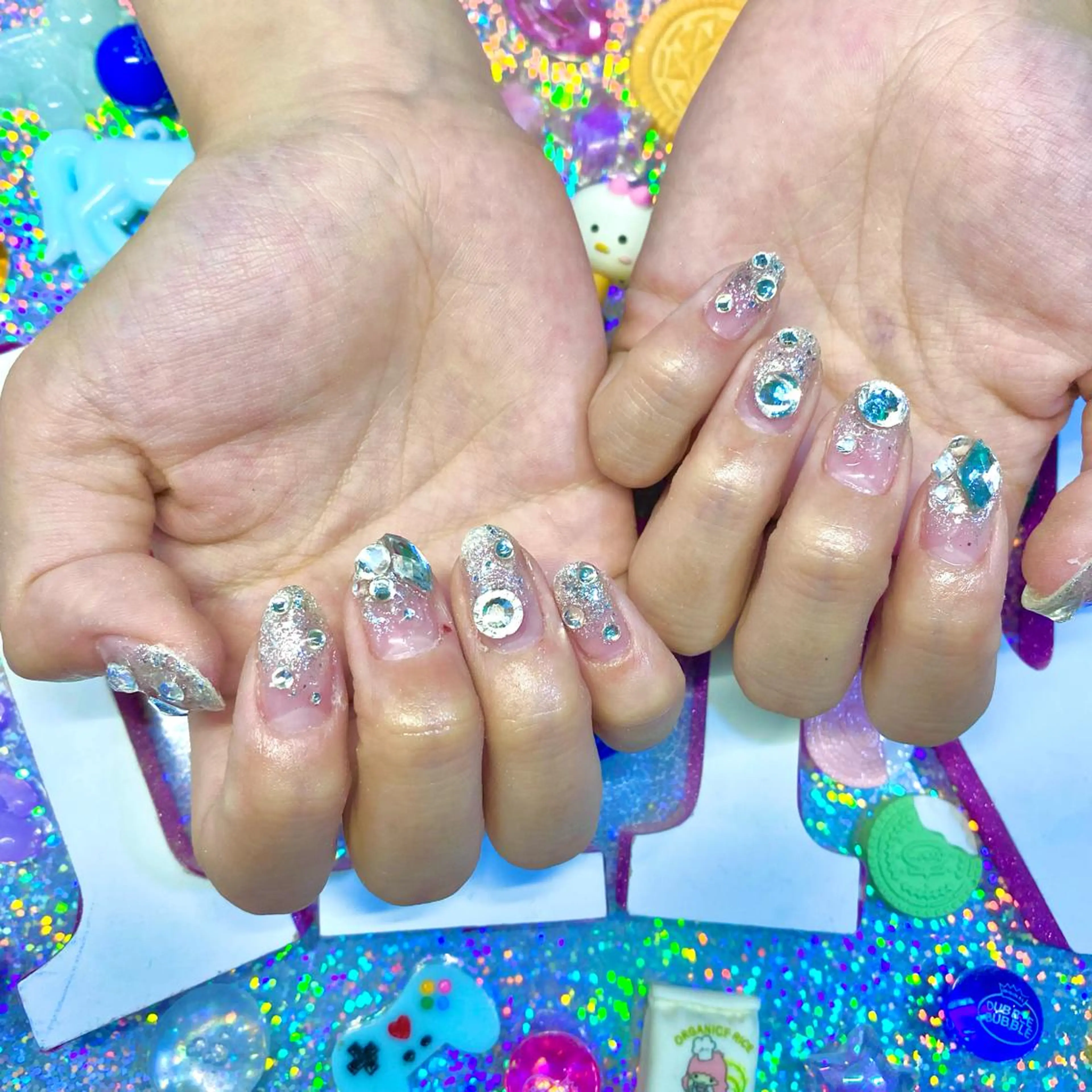 ネイル アートネイル クリアネイル ジェルネイル ニュアンスネイル オフィスネイル 8appy YUKITIN.Bのネイルデザイン